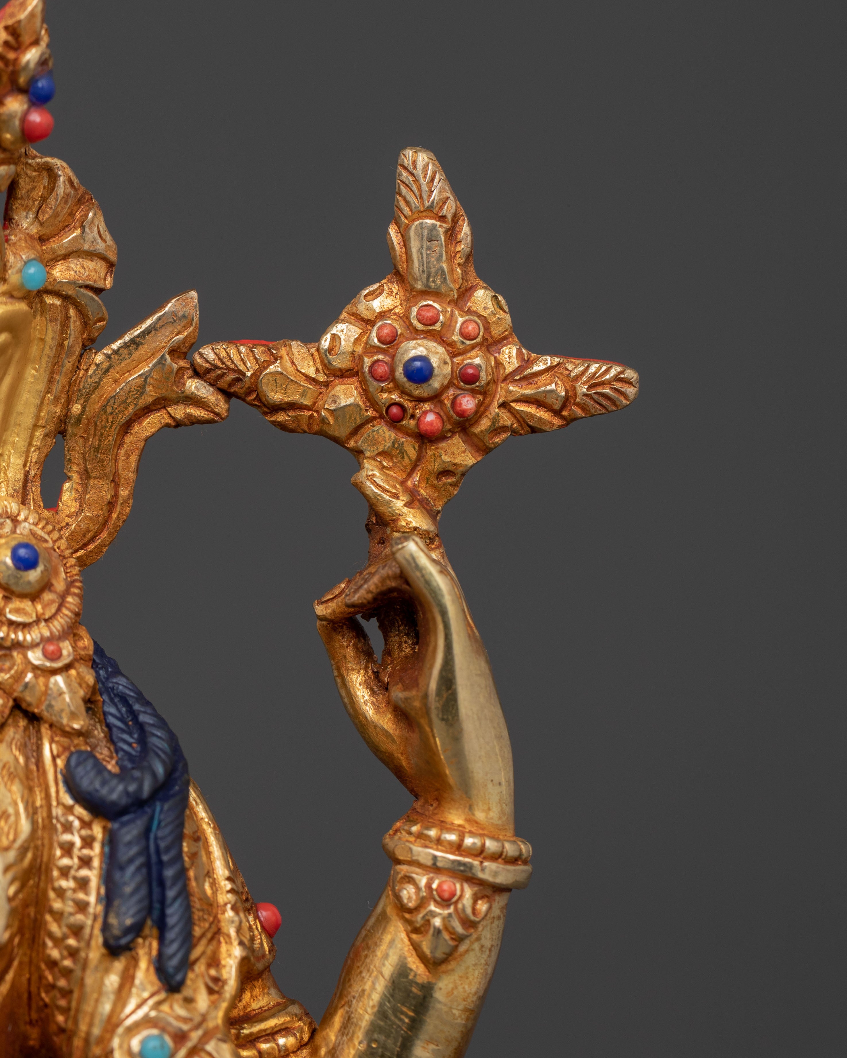 Chenrezig Mercy Statue: 24K Gold Gilded Copper