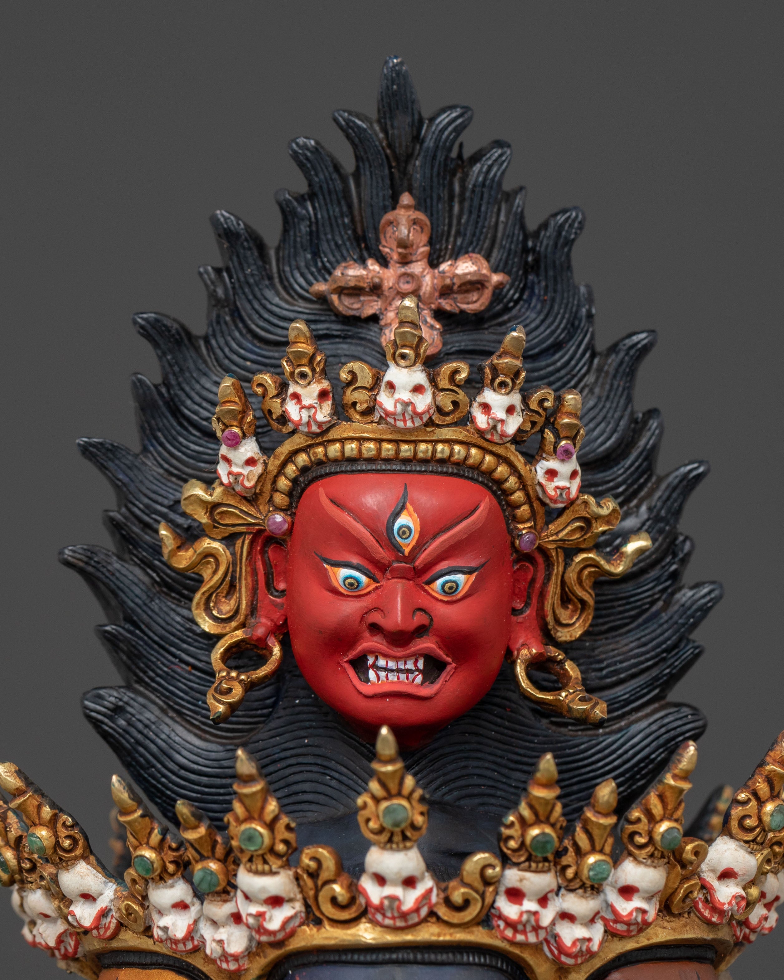 Hevajra 24k Gold Gilded Statue | Union of Wisdom
