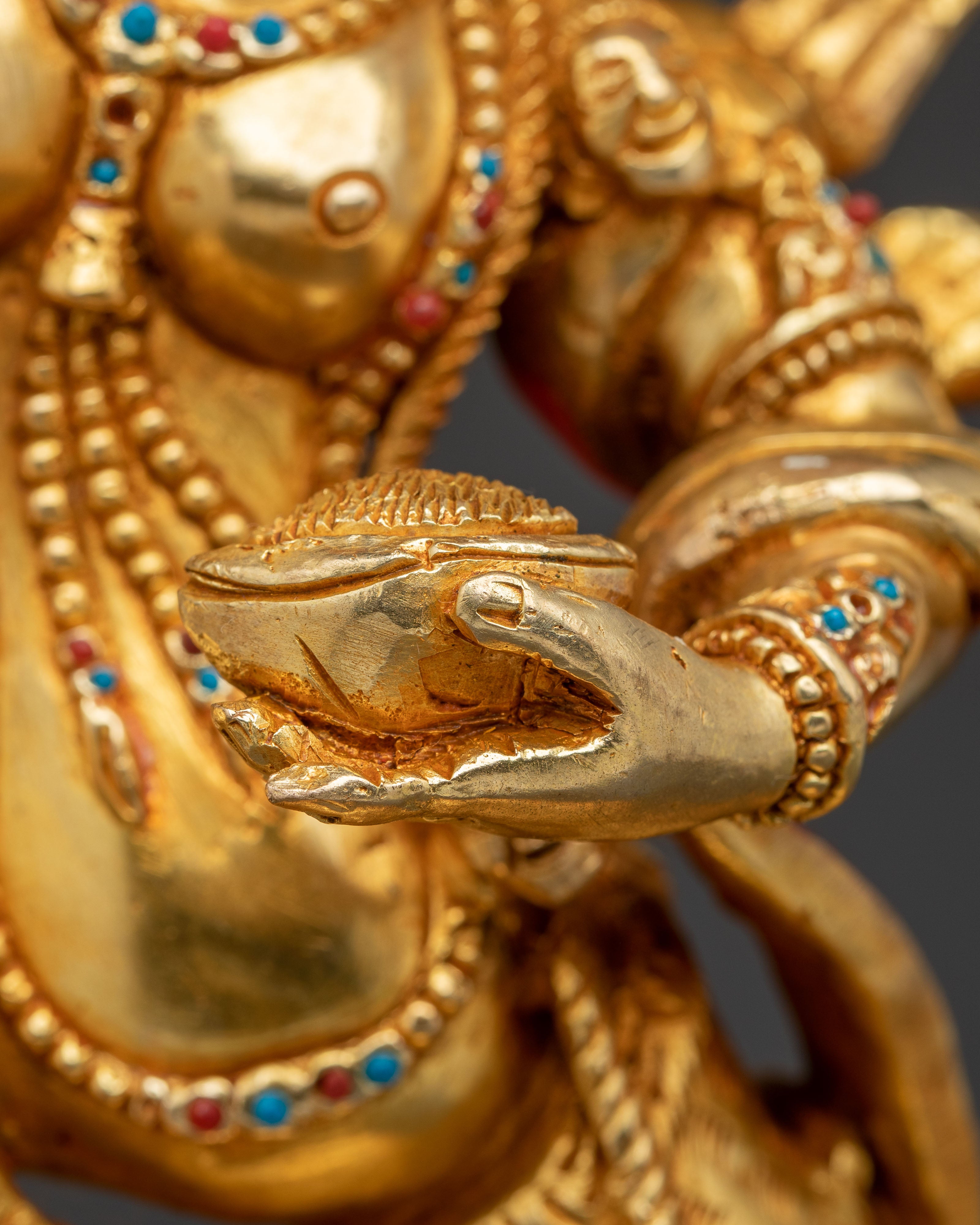 Simha Mukha Statue: Lion-Faced Dakini | Handcrafted Tibetan Art