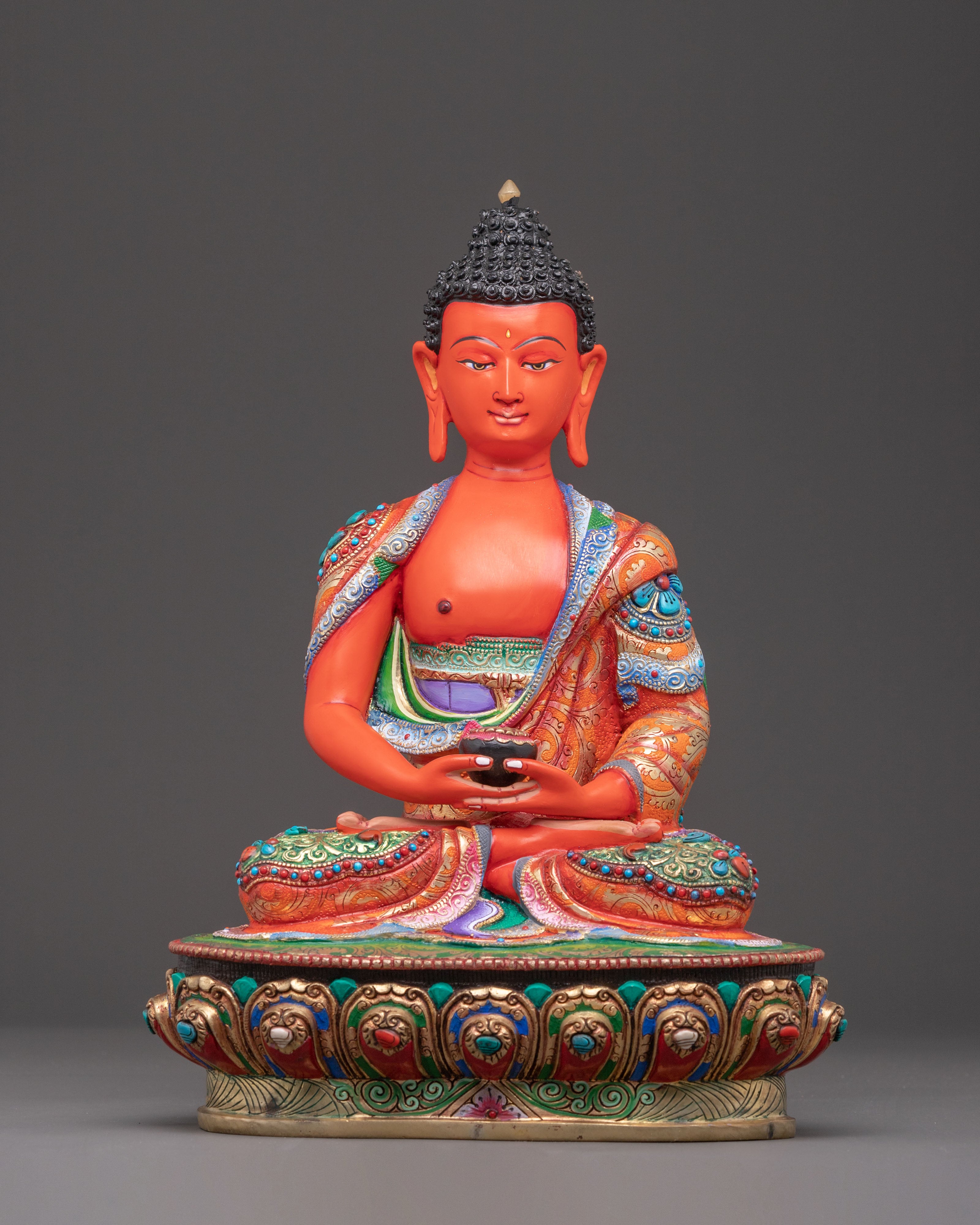 Handcrafted Amitabha Buddha Copper Statue