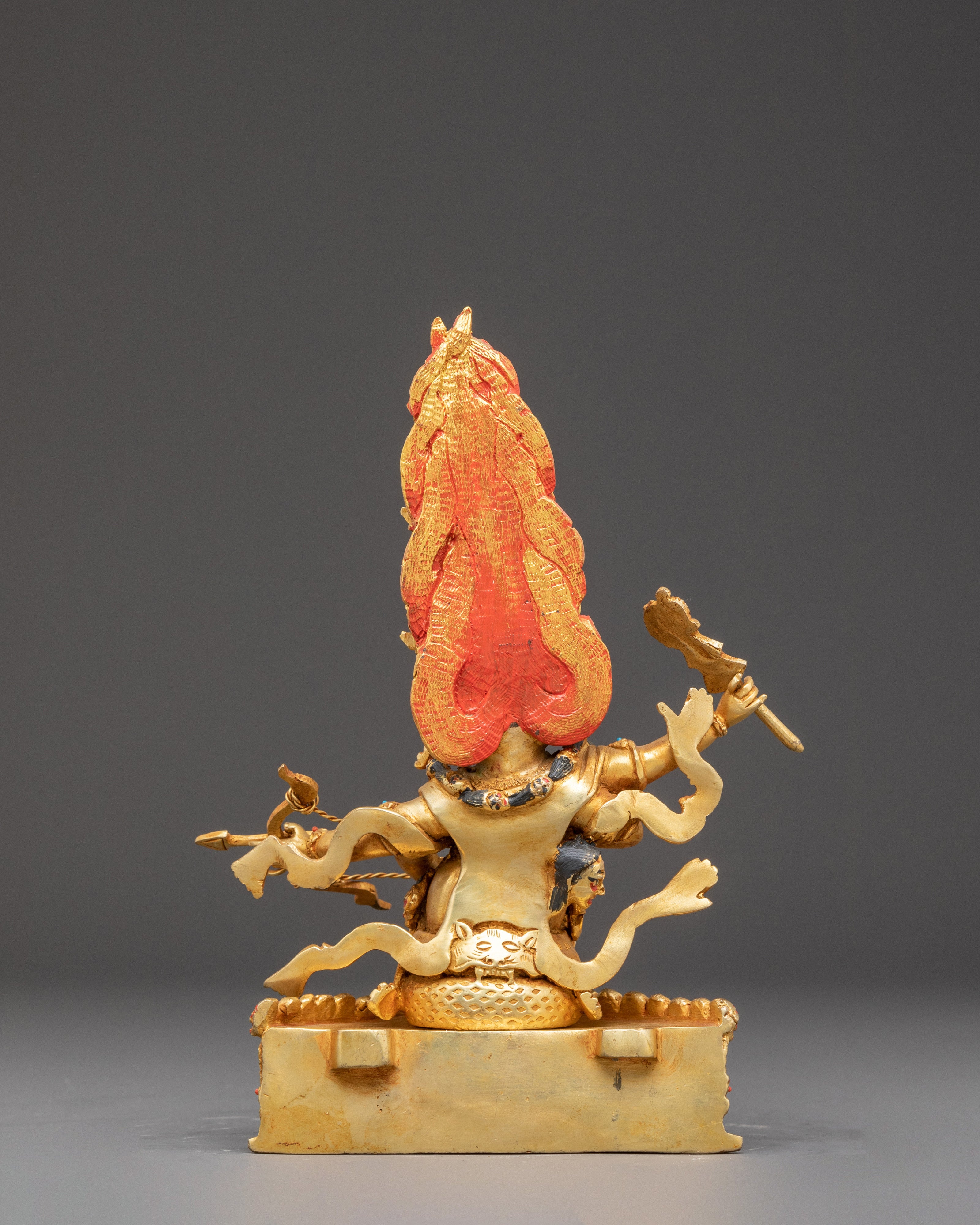 Golden Statue of Protector Rahula | Guardian of Spiritual Enlightenment