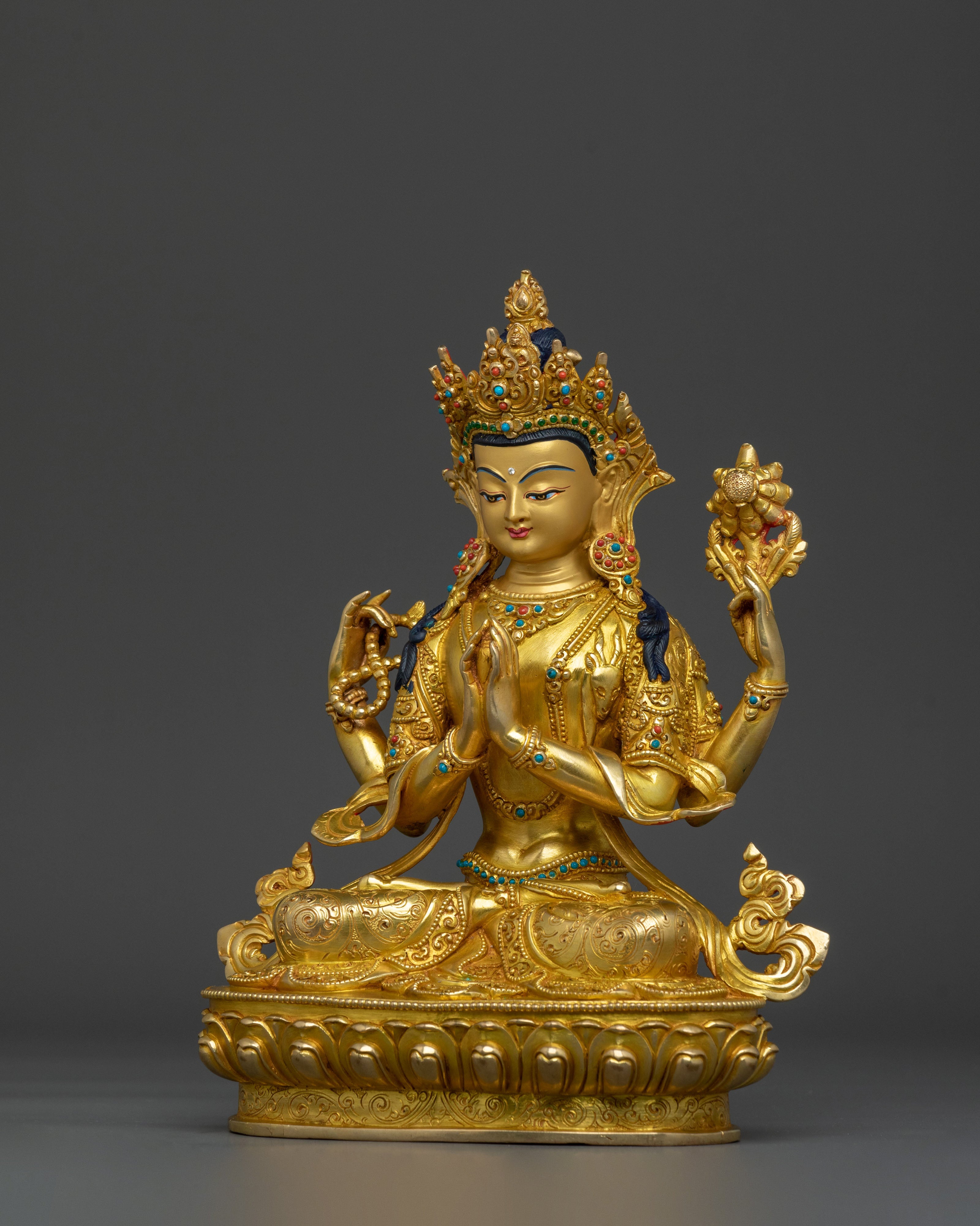 Chengrezig Avalokitesvara Buddhist Statue | Made in Nepal