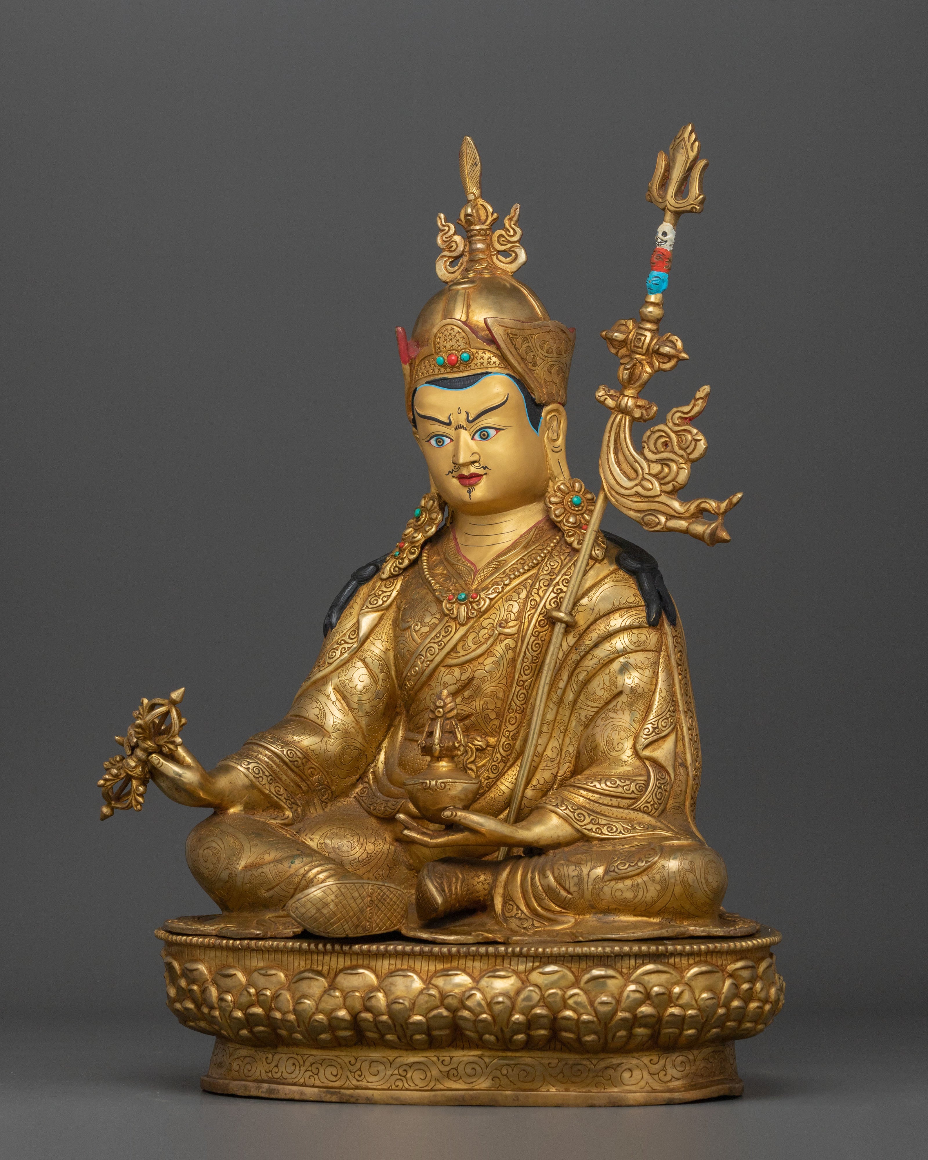 Tibetan Buddhist Sacred Figurine of Guru Rinpoche