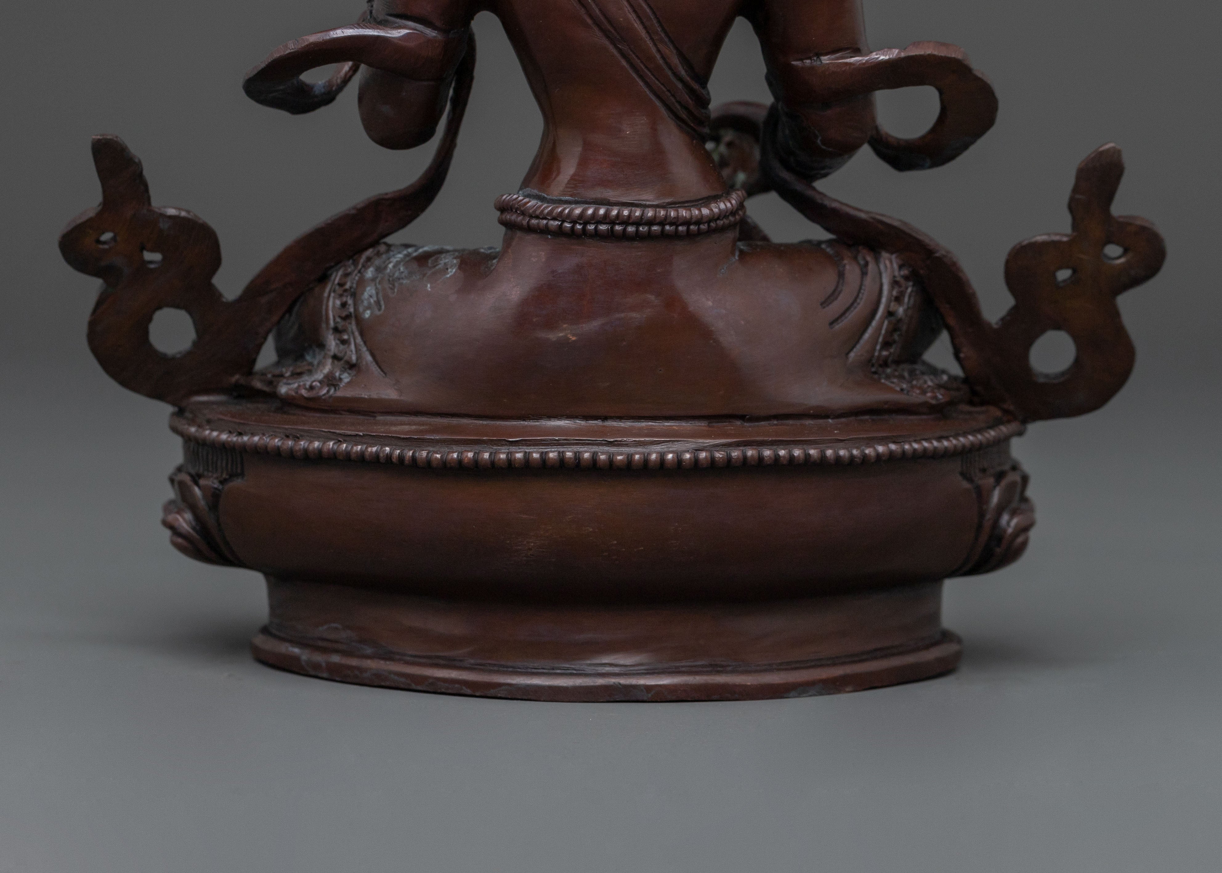Saraswati Devi: Oxidized Copper Sacred Statue