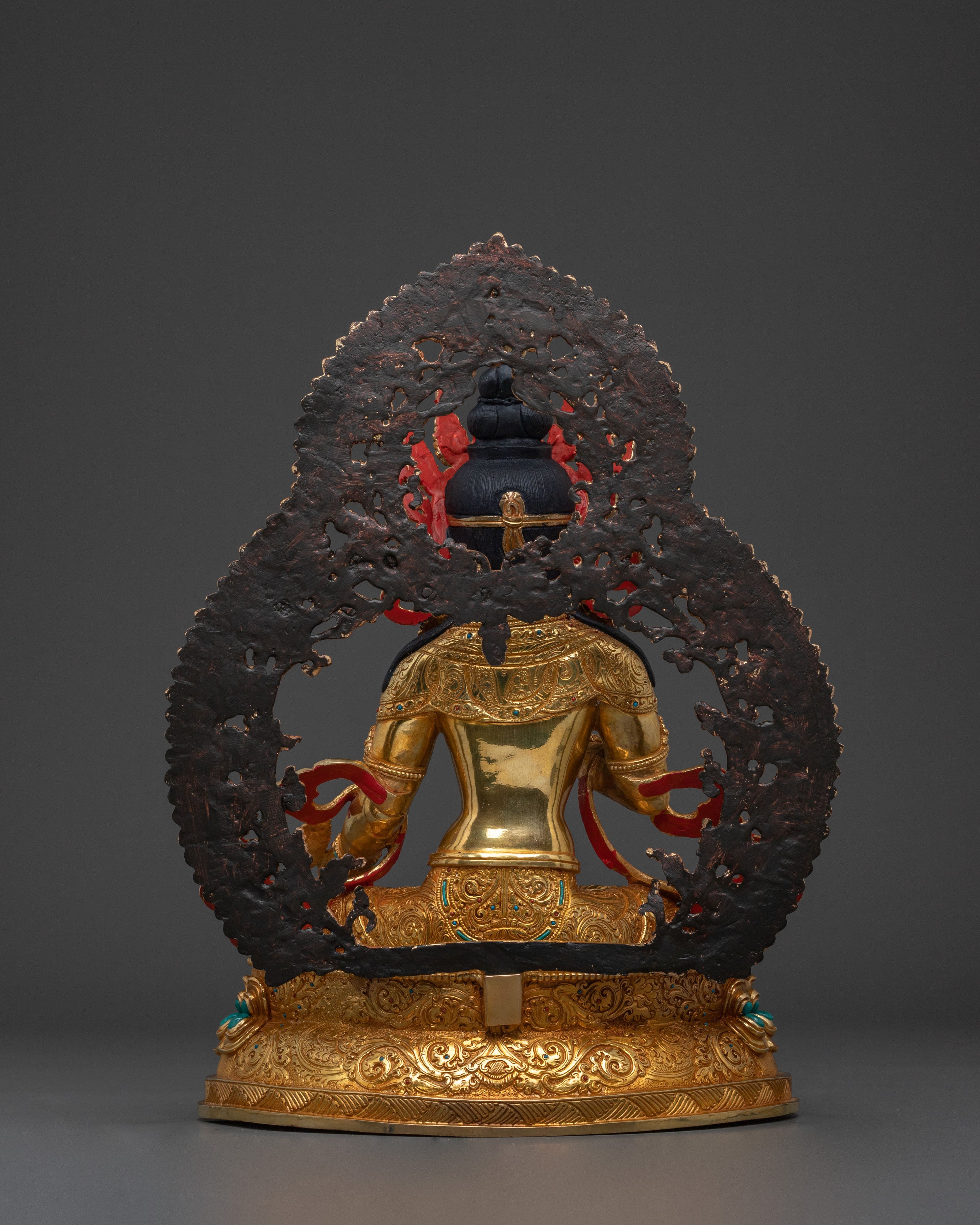 Kshitigarbha Statue | 24K Gold Gilded Buddhist Sculpture