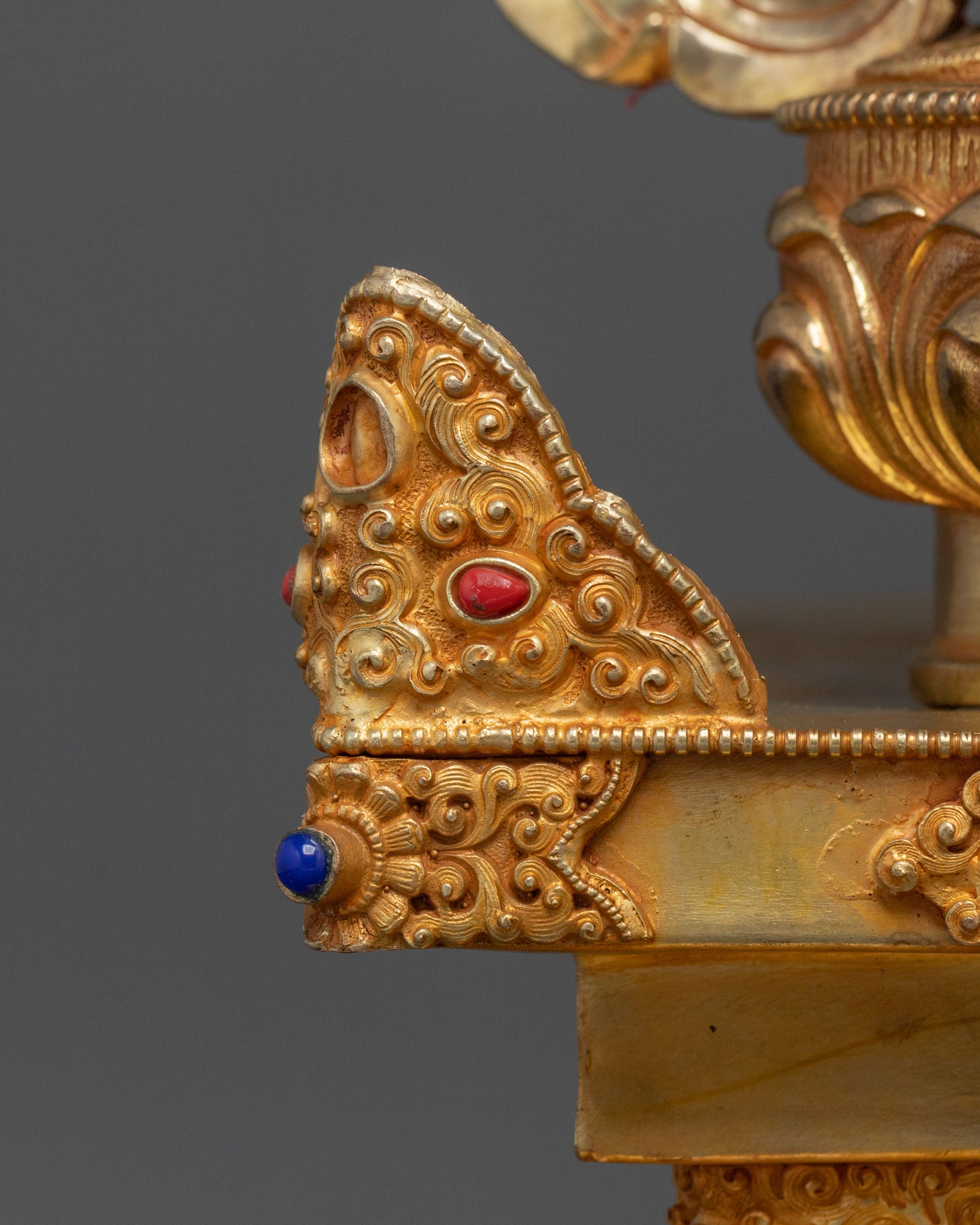 Twenty One Tara Sculpture | 24K Gold Gilded & Gemstone Inlaid