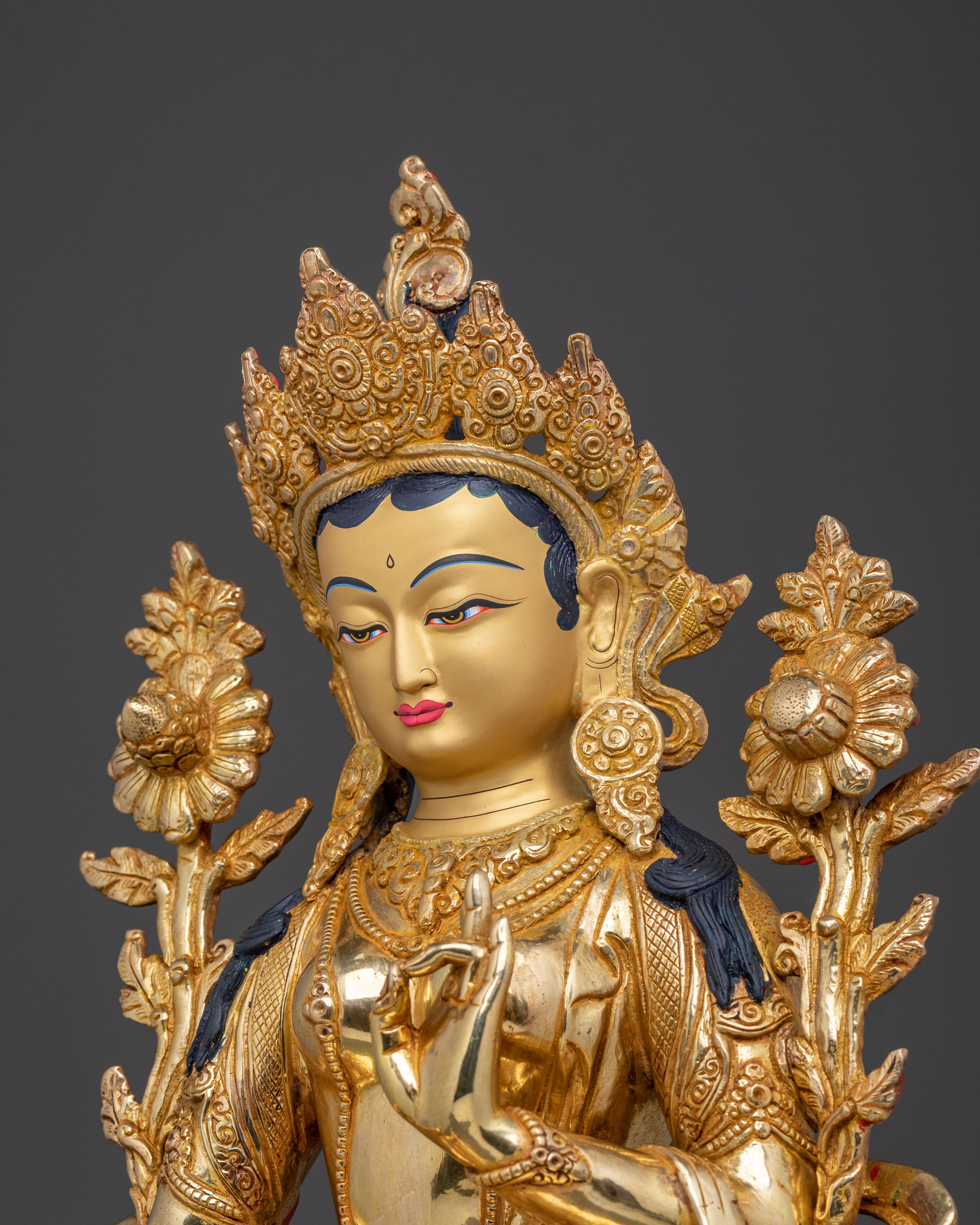 Buddhist Goddess Green Tara Spiritual Statue | Meditation and Protection Shrine