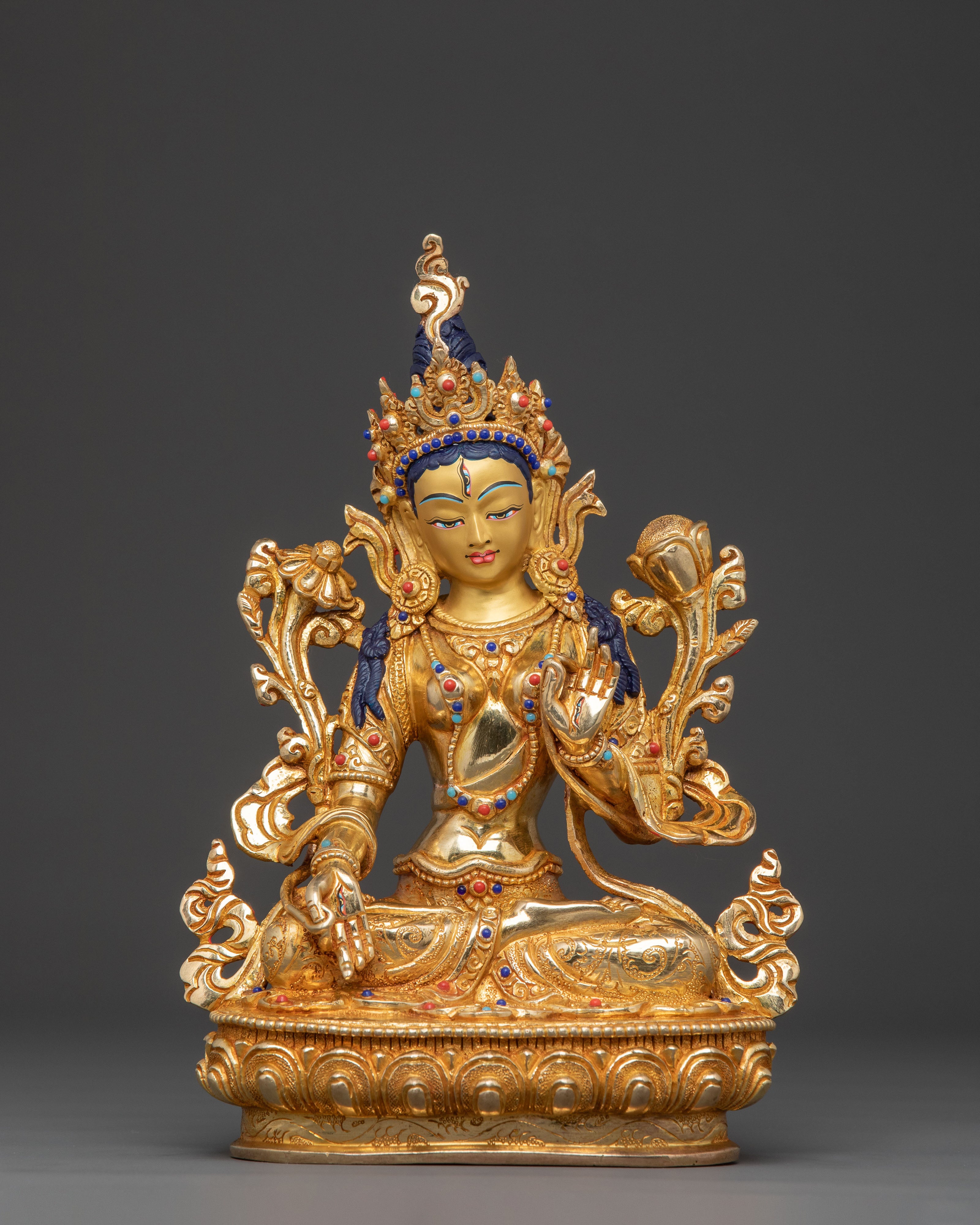 Golden White Tara Divine Statue