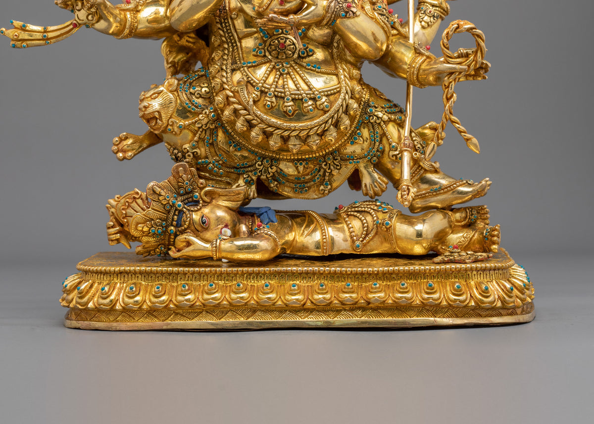 Six Armed Mahakala Copper Figurine | Tibetan Buddhist Protector