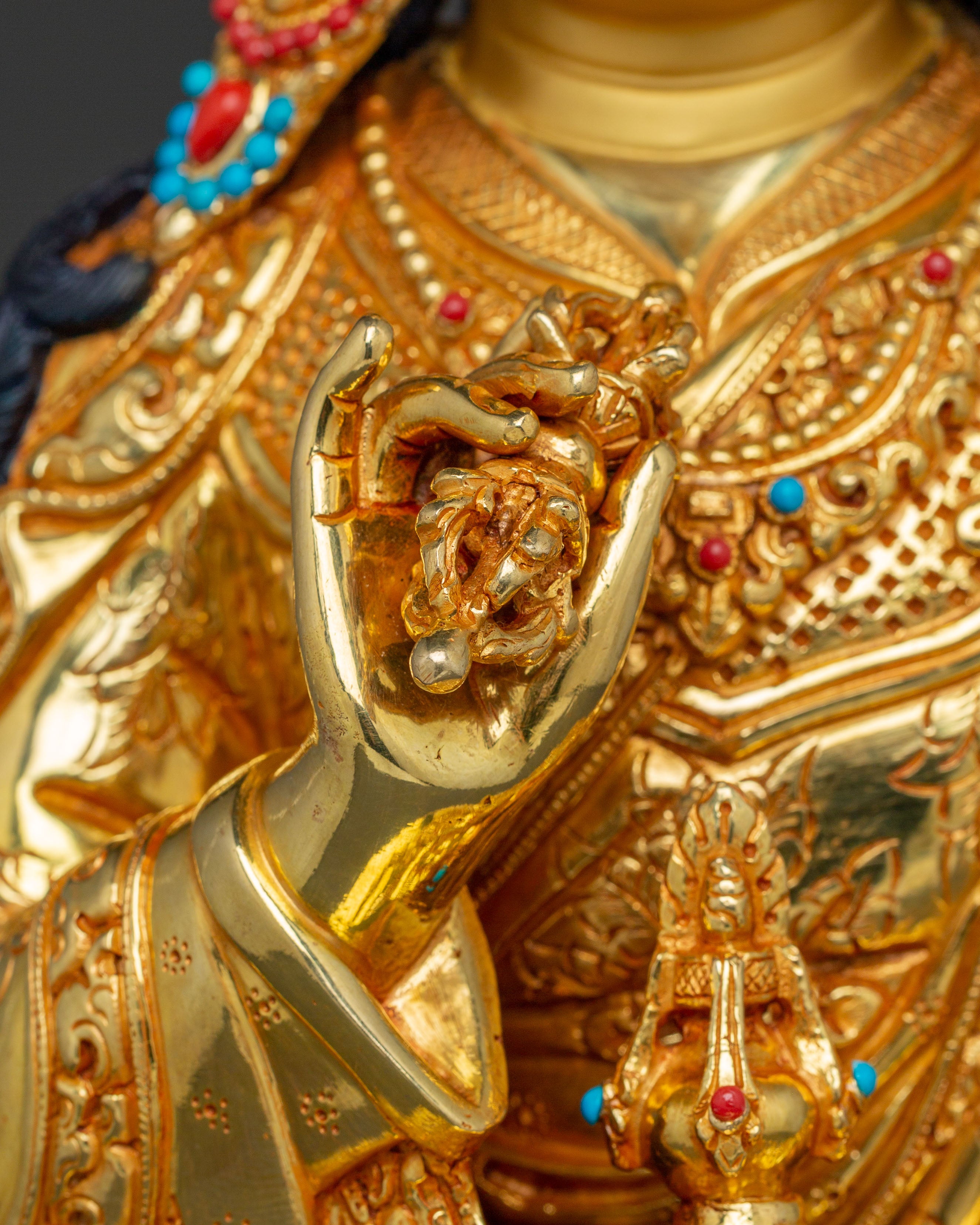 Divine Statue of Guru Tsokye Dorje: Gilded Masterpiece