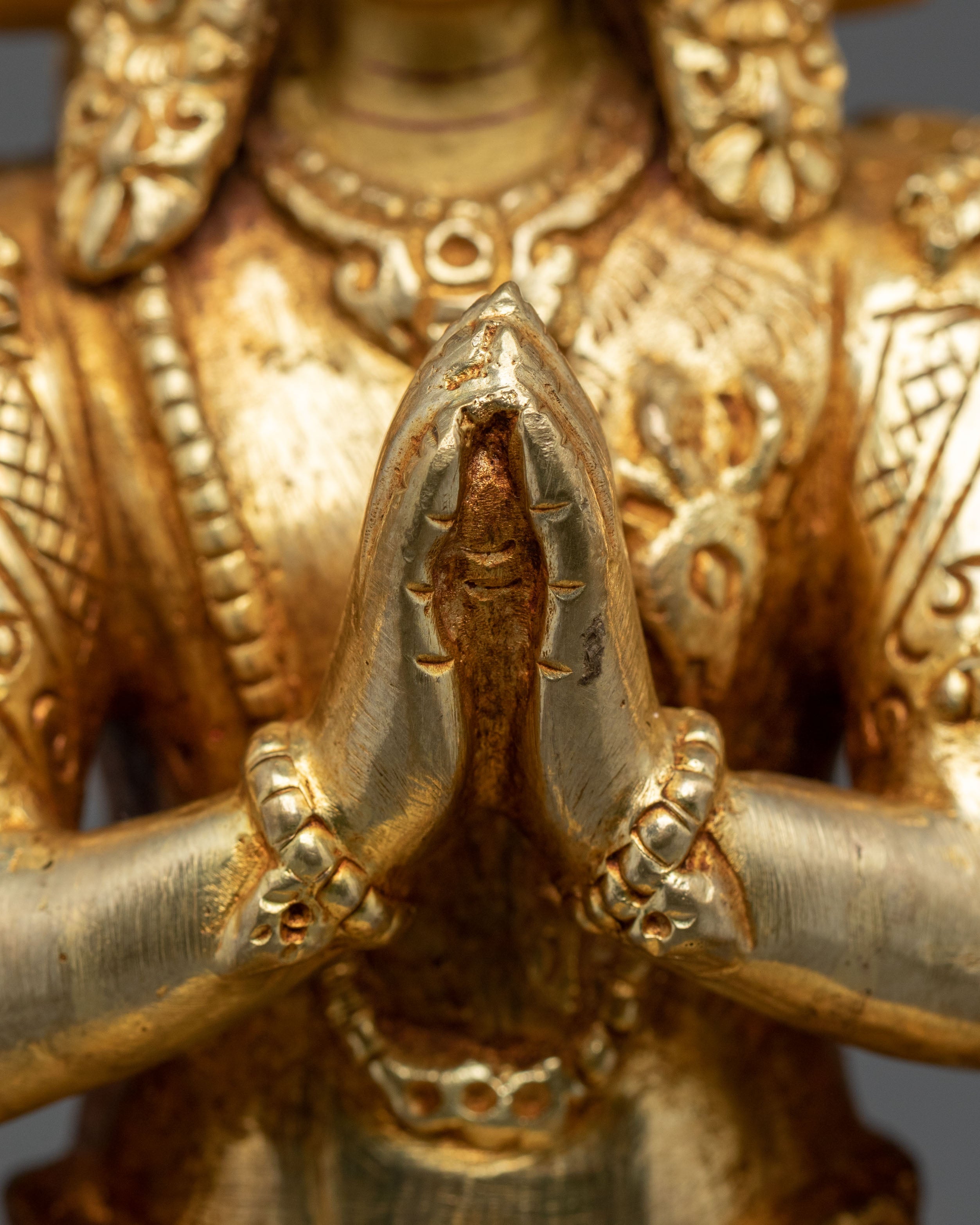 1000 Armed Chenrezig Spiritual Sculpture with 24K Gold Gilded