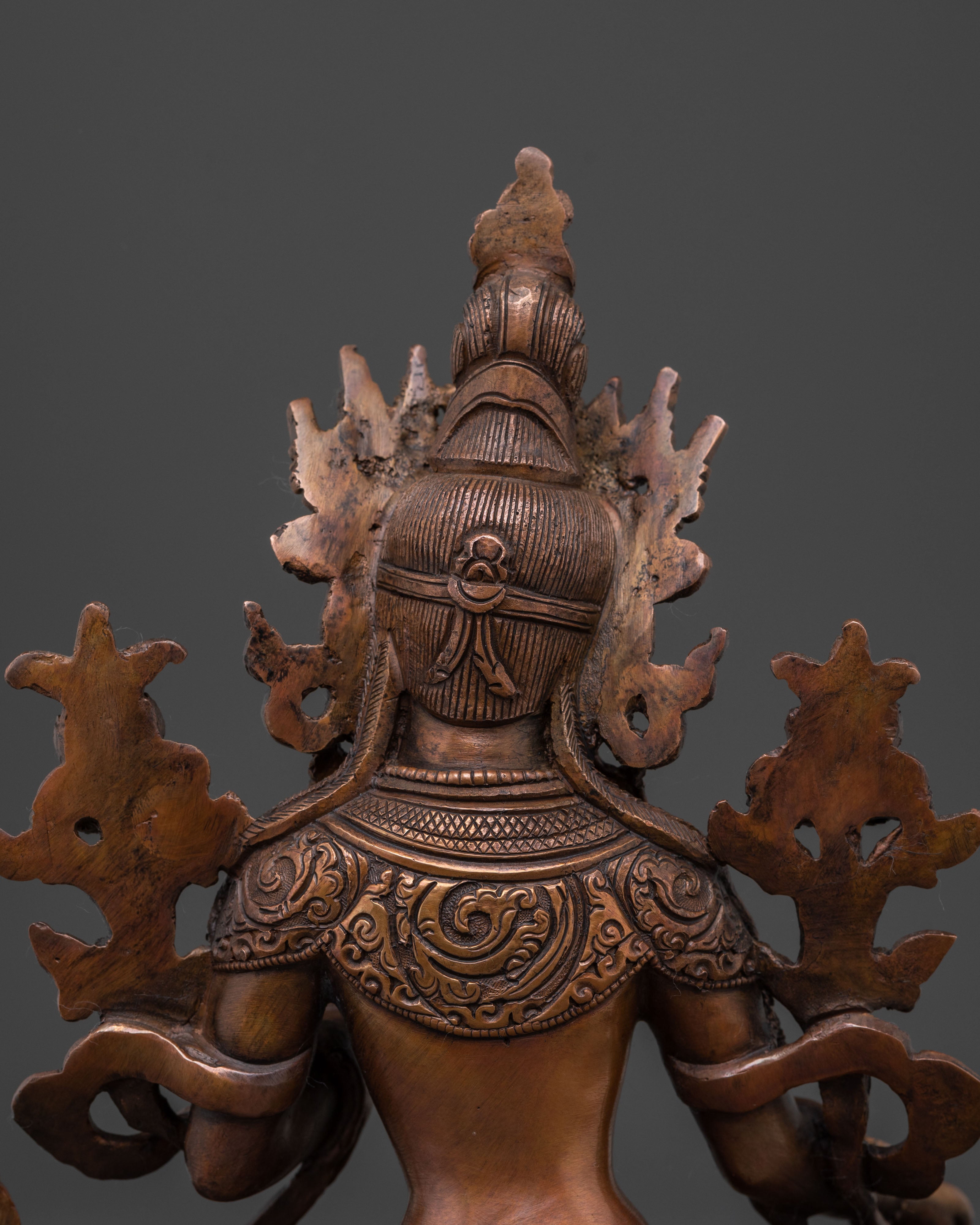 Amitayus Statue in Oxidized Copper | Pure Longevity