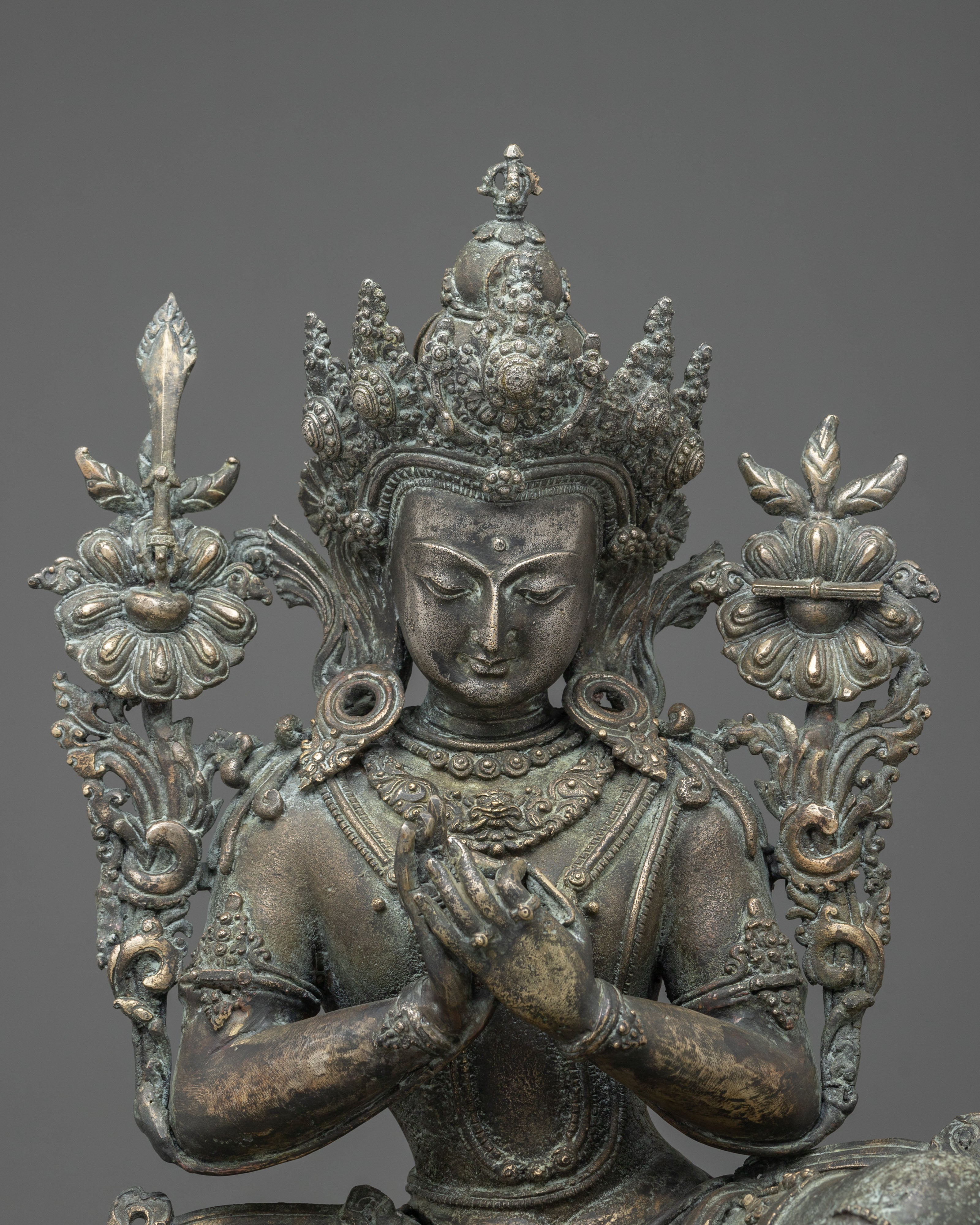 Tikshna Manjushri Spiritual Copper Statue | Antique Finish