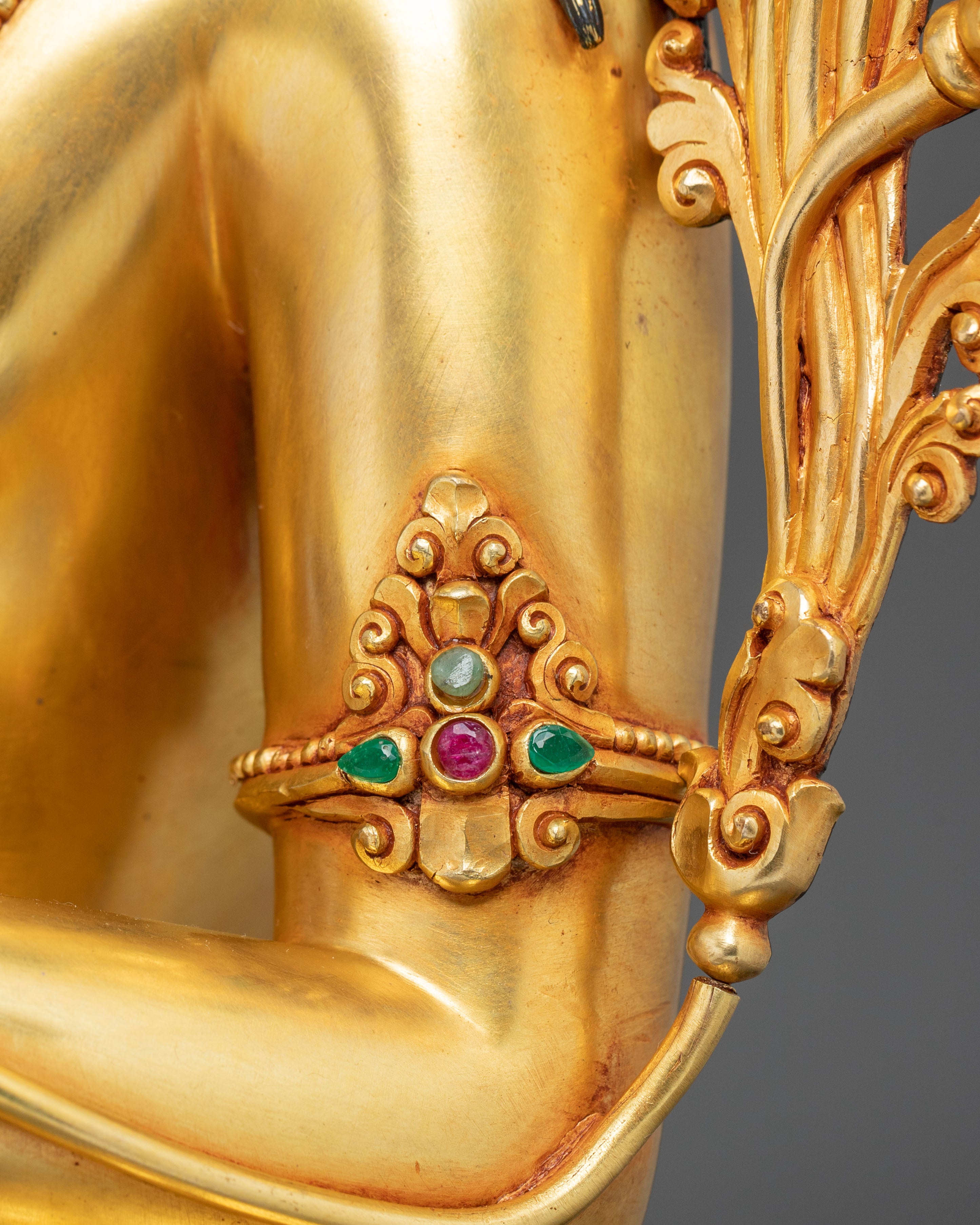 Tikshna Manjushri 24K Gold Gilded Statue | Made in Nepal