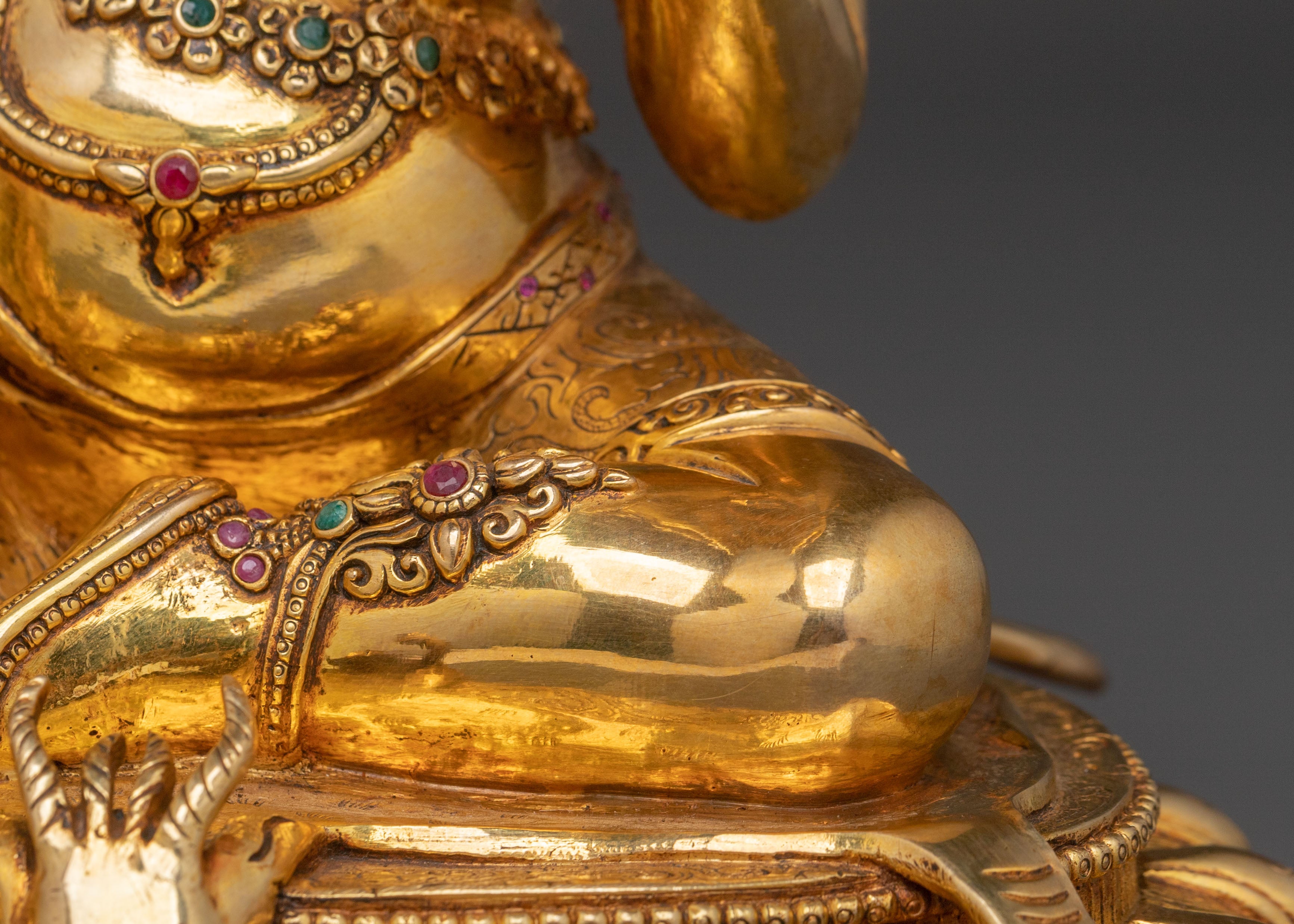 Virupa Golden Statue: Radiant Mahasiddha Sculpture
