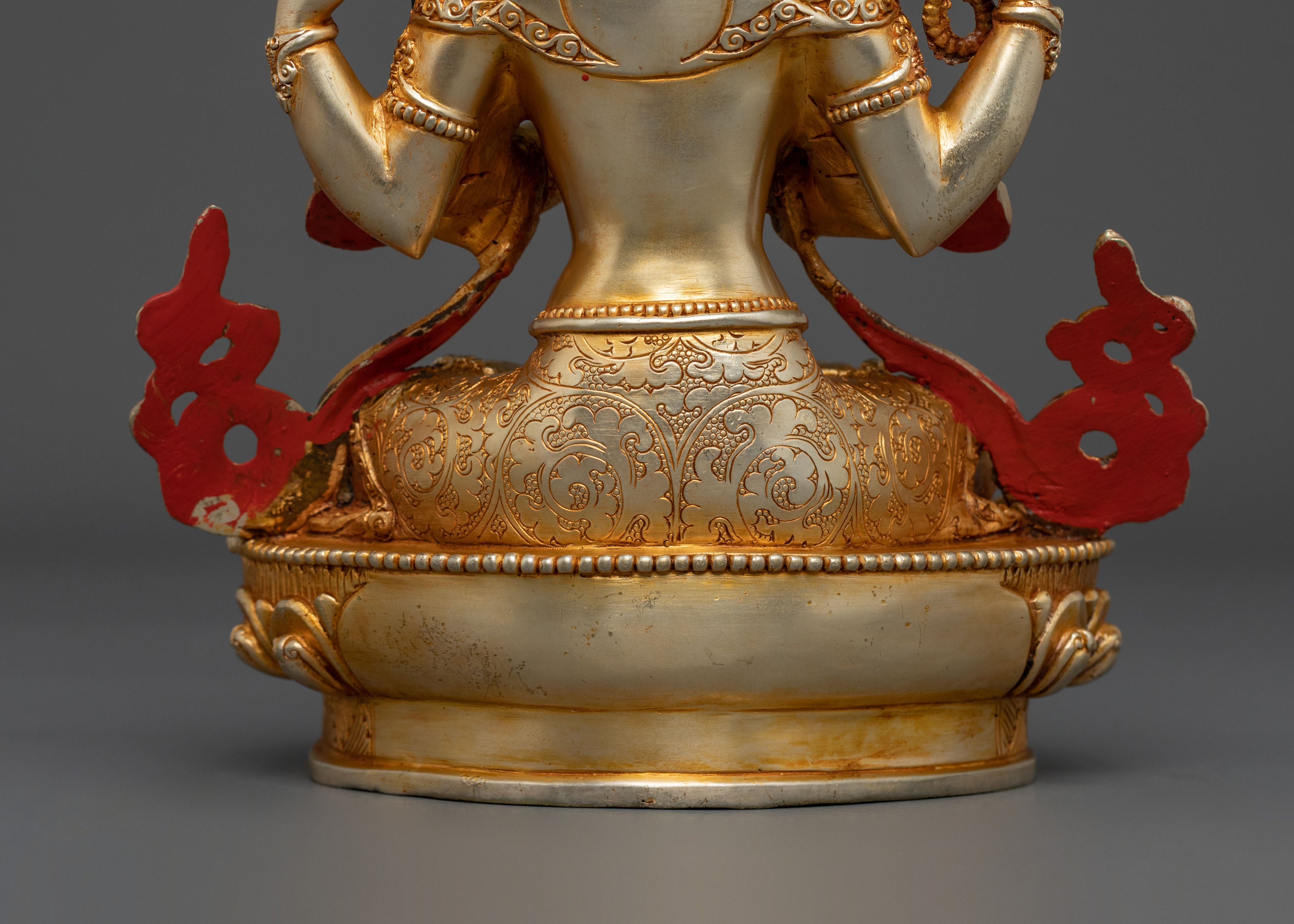 Four Armed Chenrezig Copper Sculpture | Home Decor
