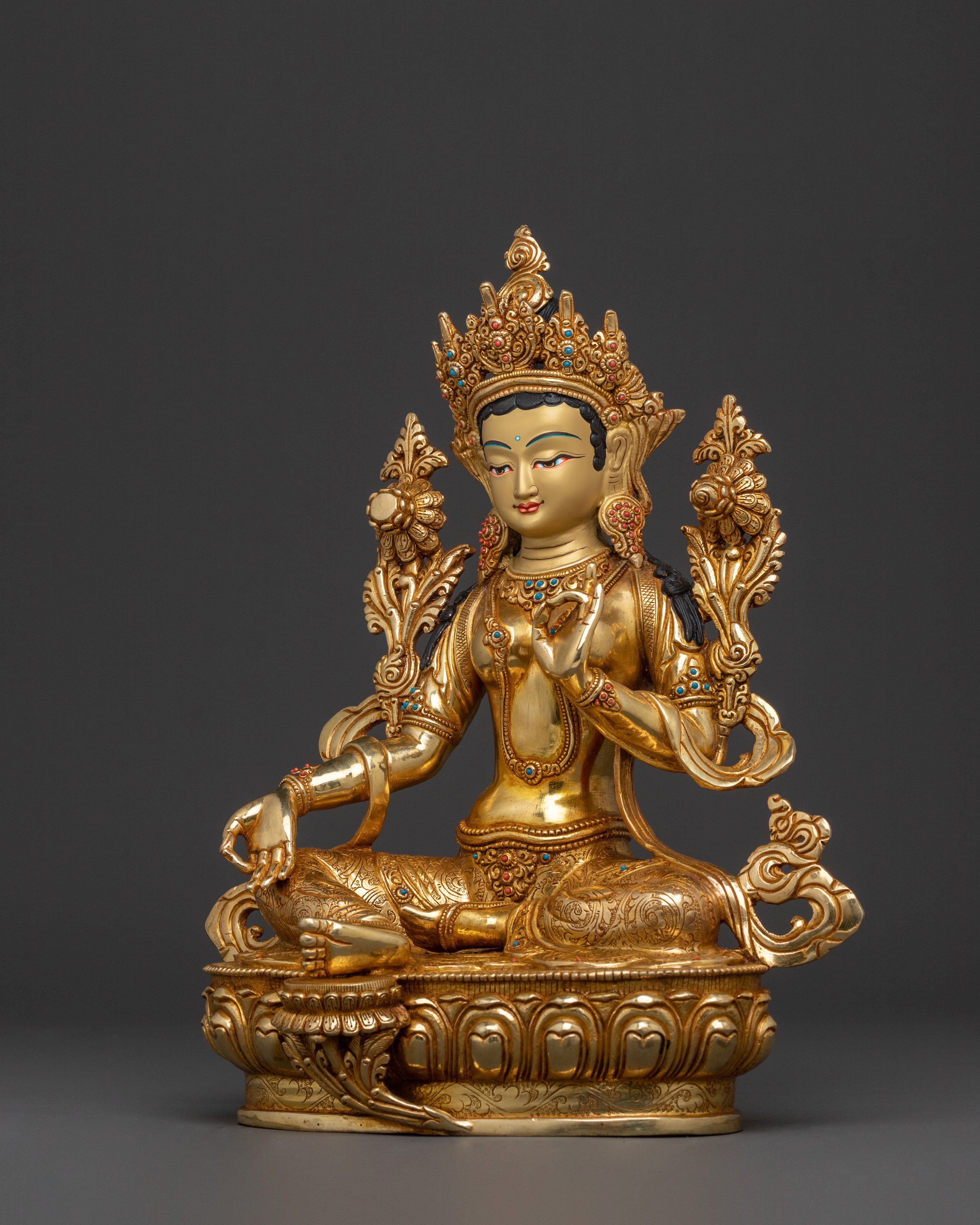 Green Tara Healing Grace Statue | Spiritual Decor