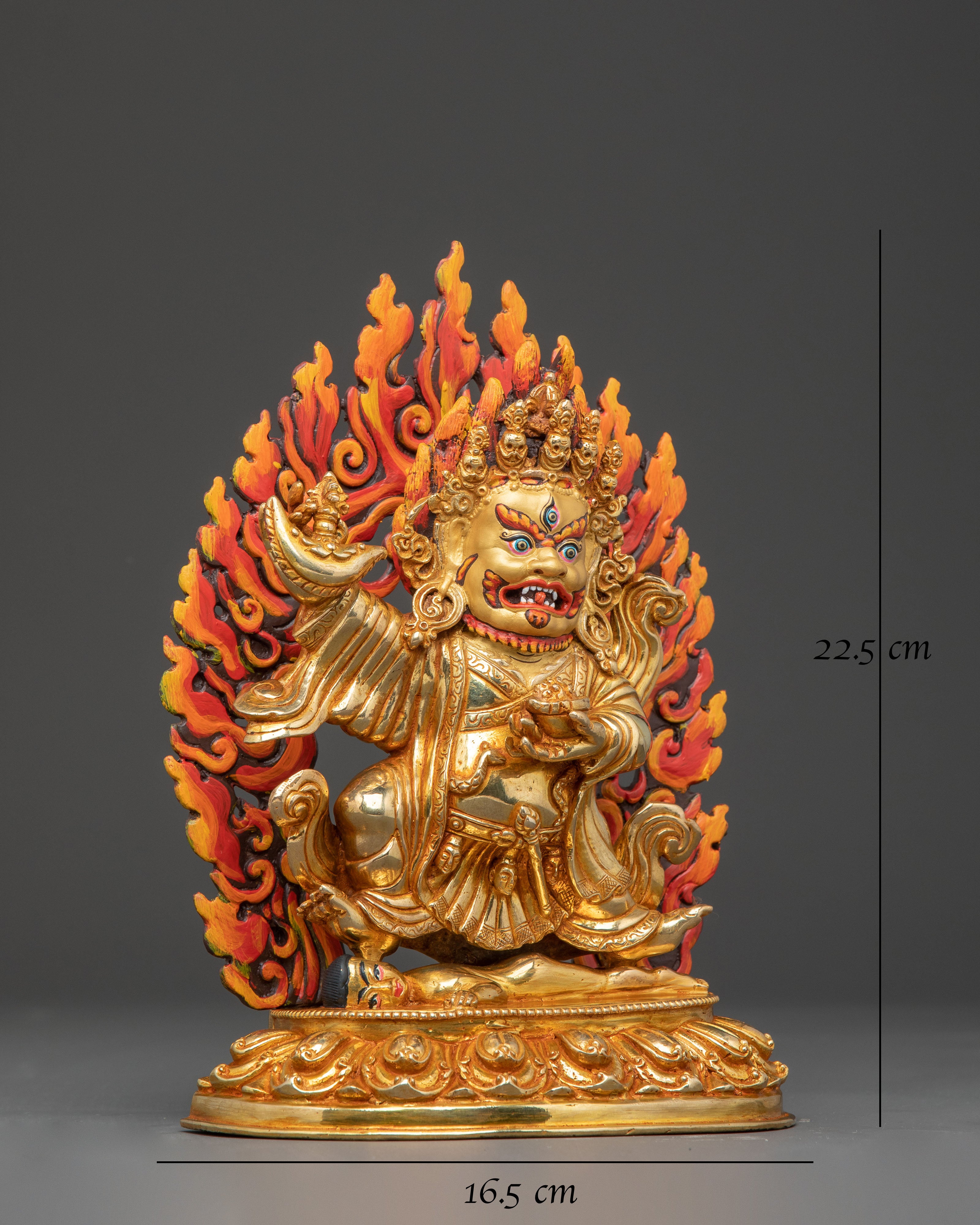 Mahakala Bernagchen Statue | Gilded Copper Art