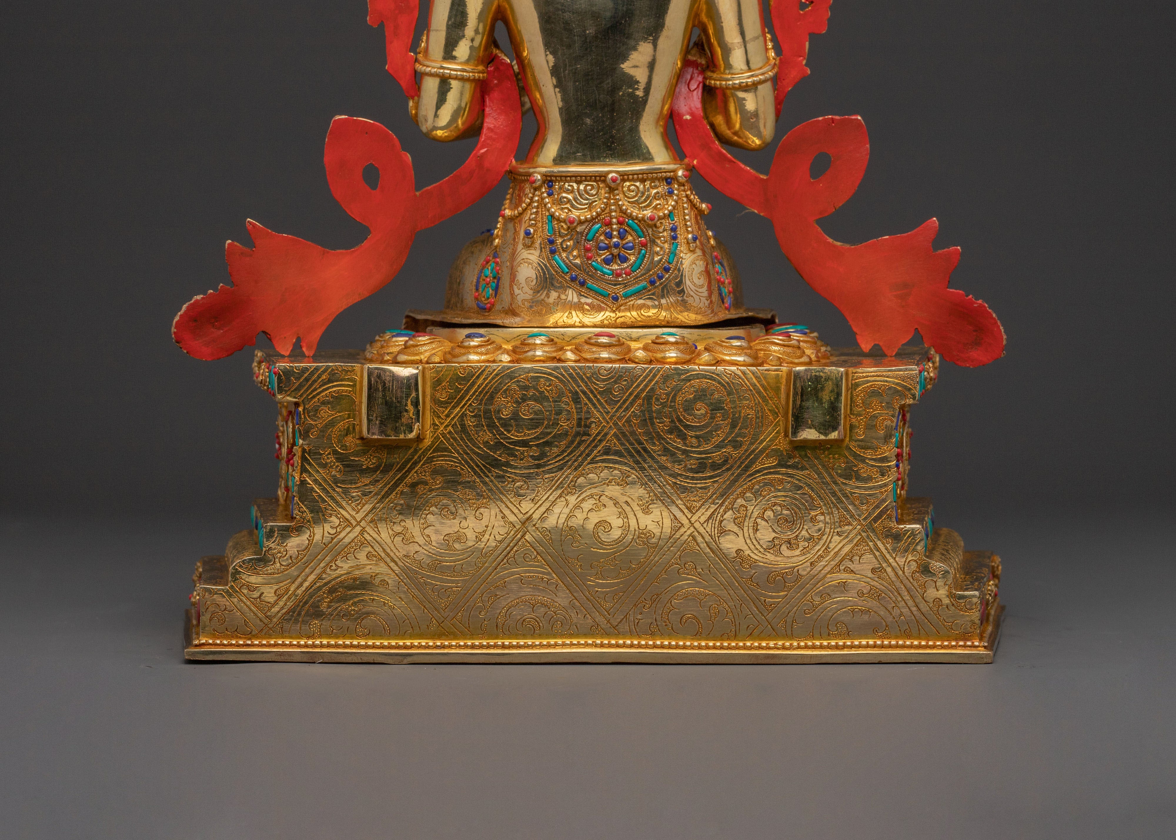 Maitreya Buddha Golden Statue | Compassionate Figure