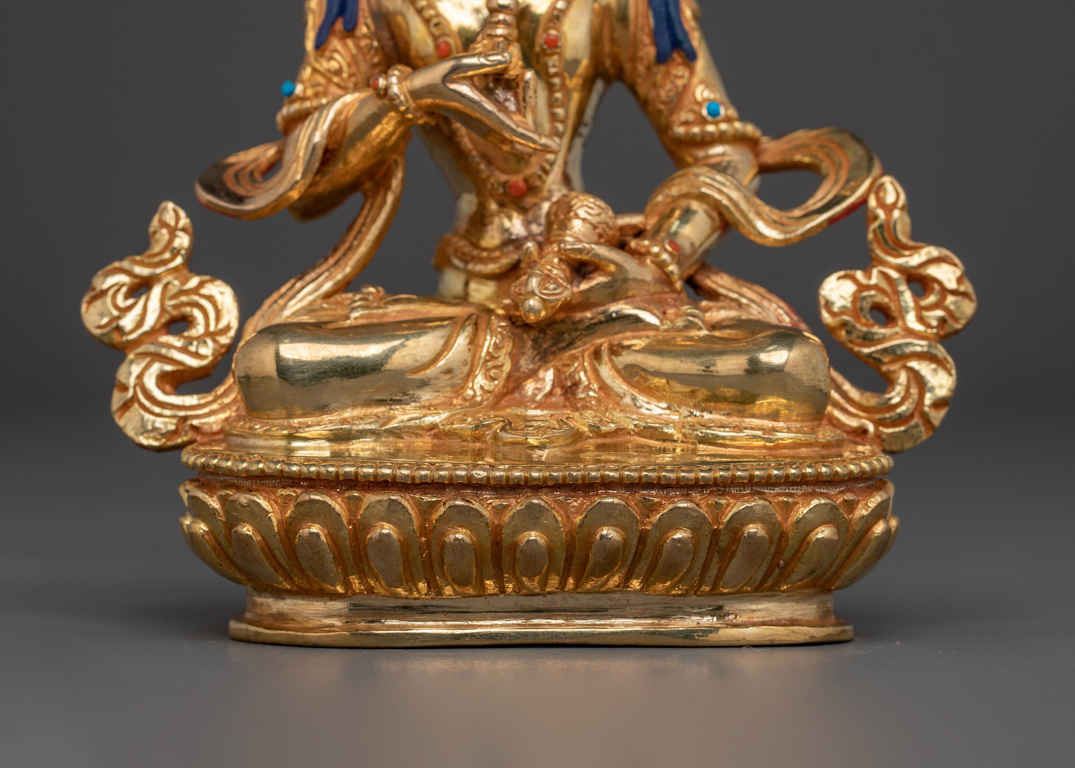 Vajrasattva Traditionally Hand Carved Statue : Altar Decor