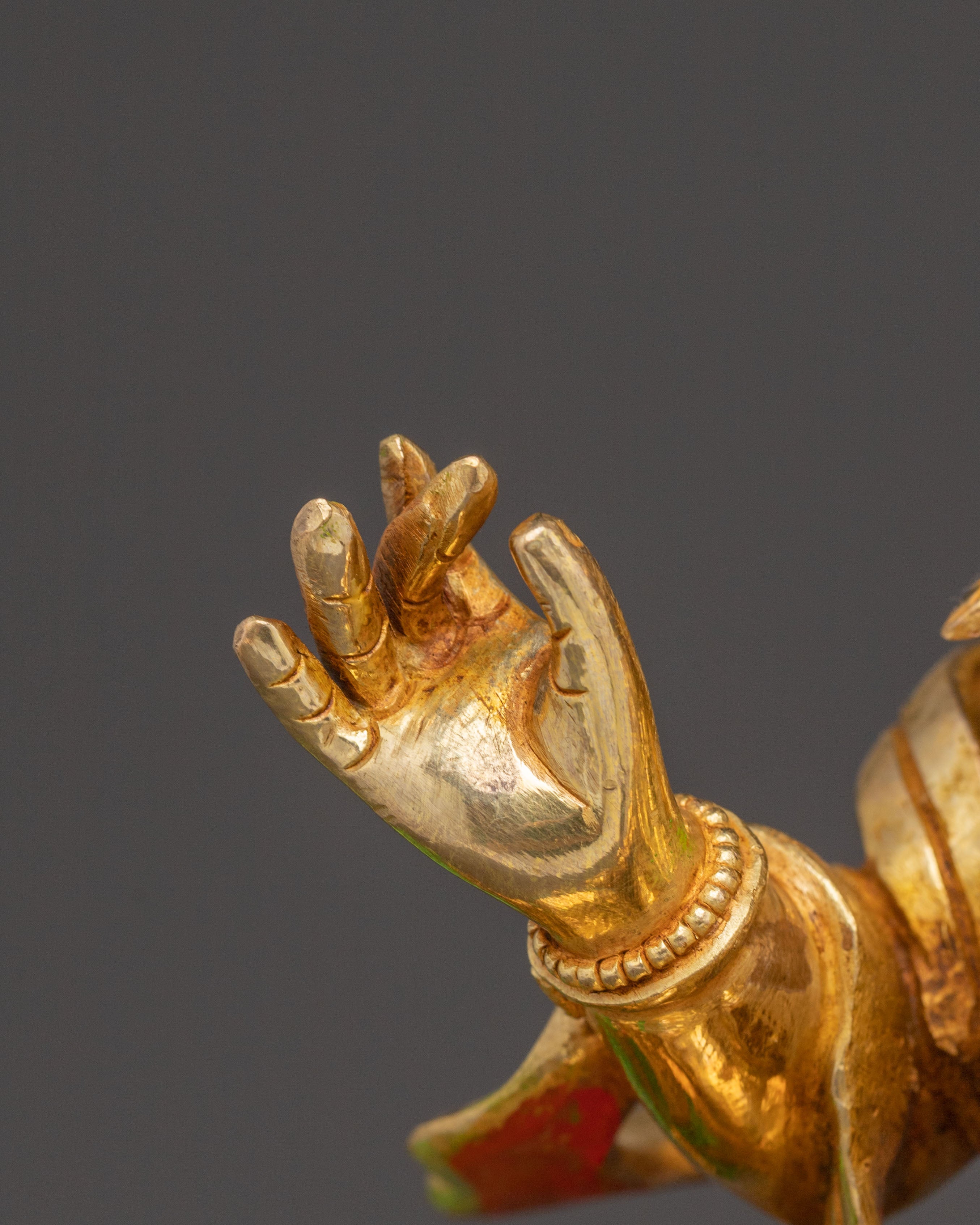 Handmade Prosperity Namtoshe Golden Statue - 24K Gold Gilded
