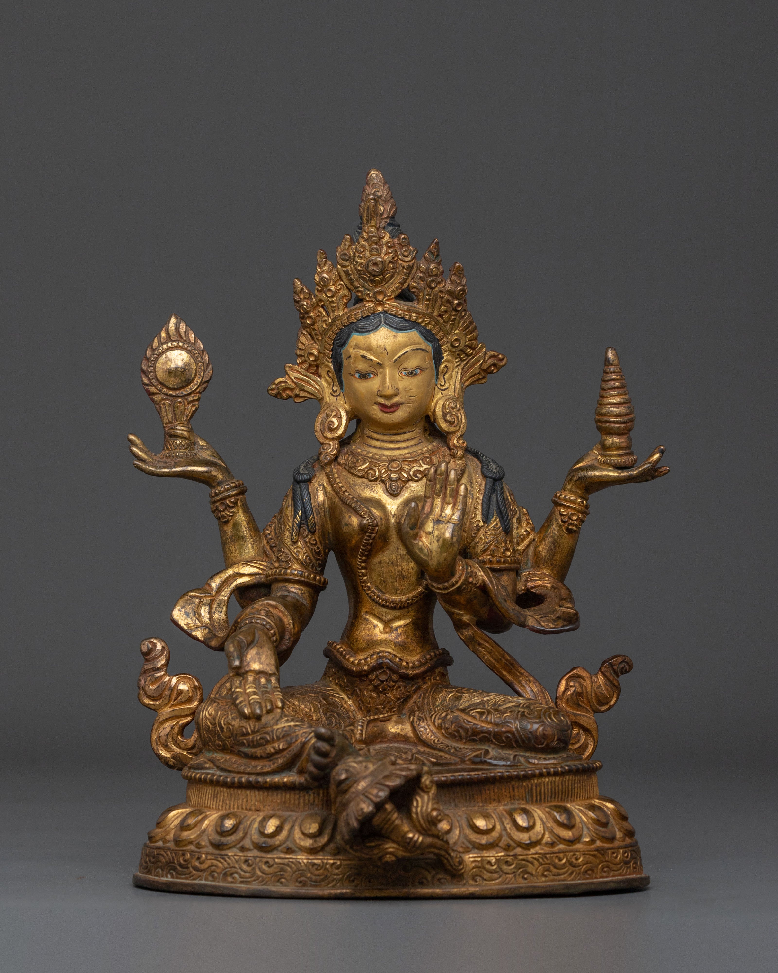 Hindu Devi Laxmi Sacred Sculpture: Sacred Home Decor