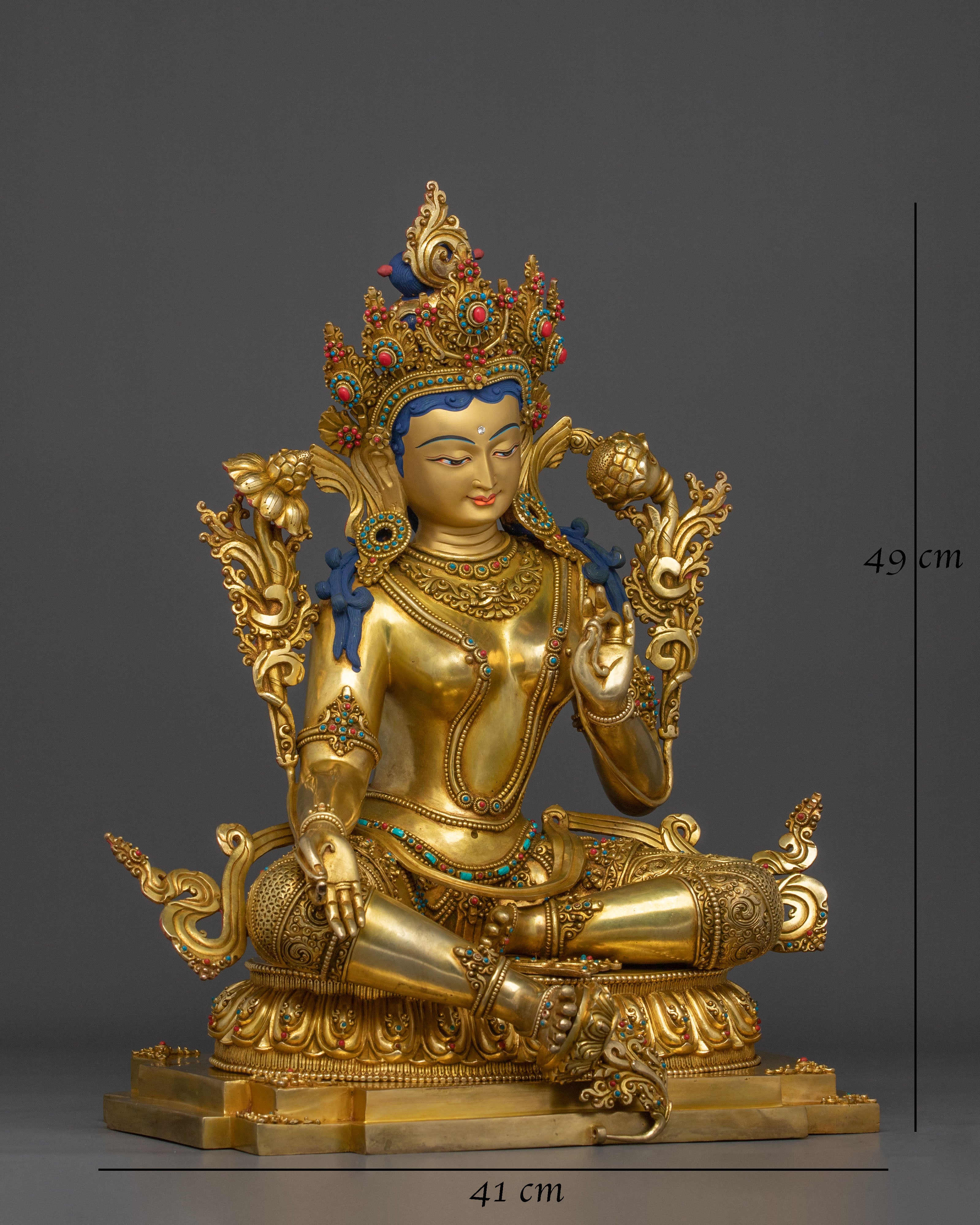 Green Tara Divine Protector Statue | Bodhisattva of Wisdom and Enlightened