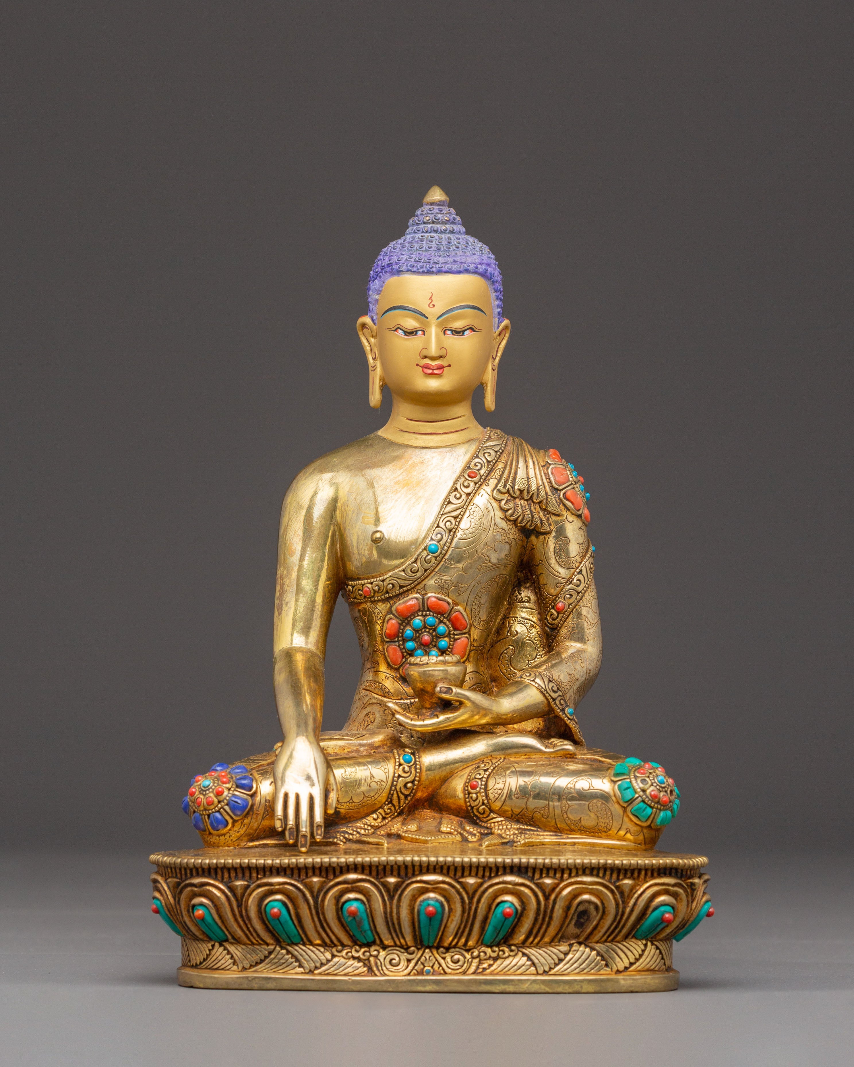 Handmade Golden Historical Shakyamuni Buddha Statue