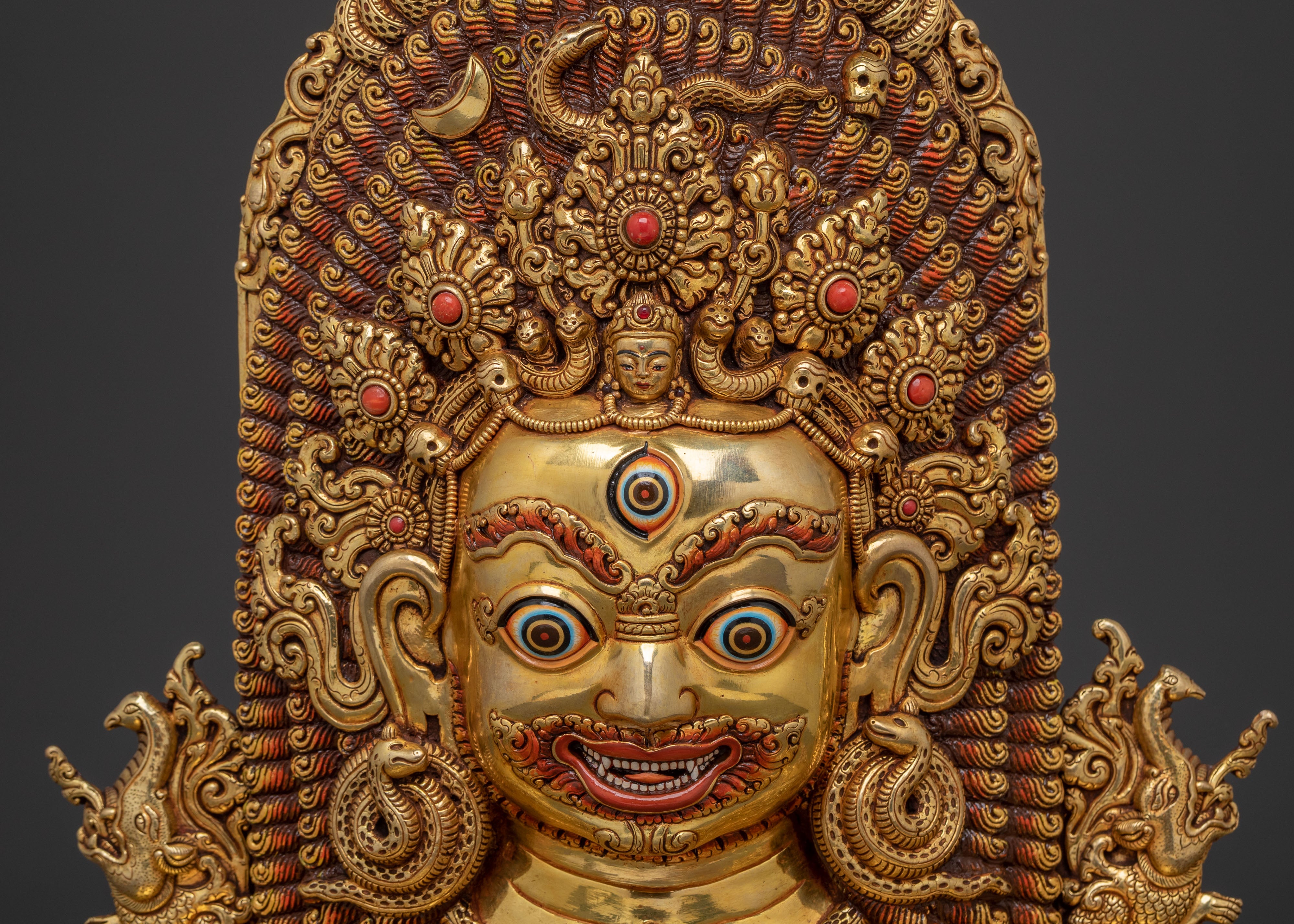 Bhairava Mask Sculpture | Spiritual Protection