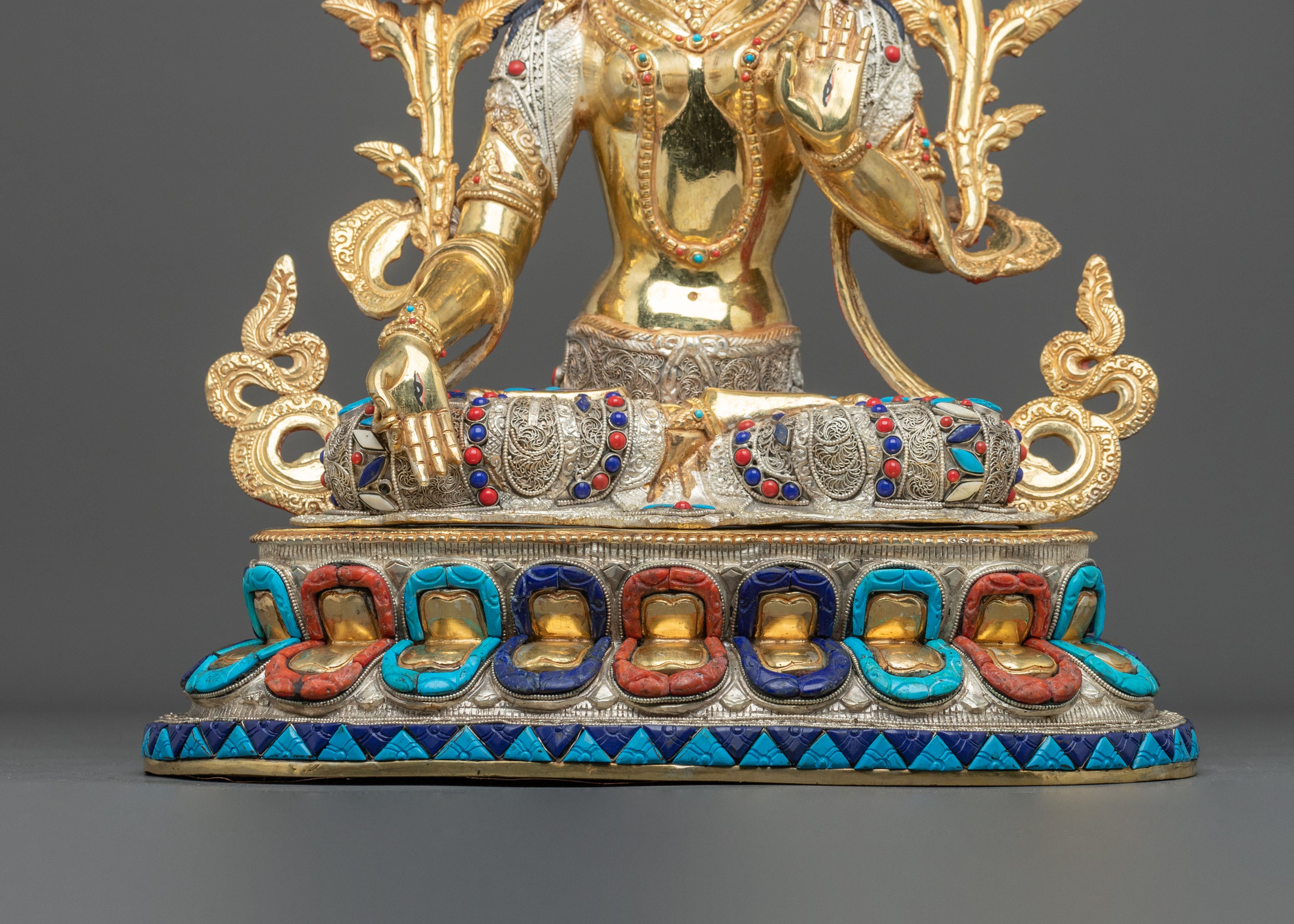 Sacred White Tara Sculpture | Copper Figurine