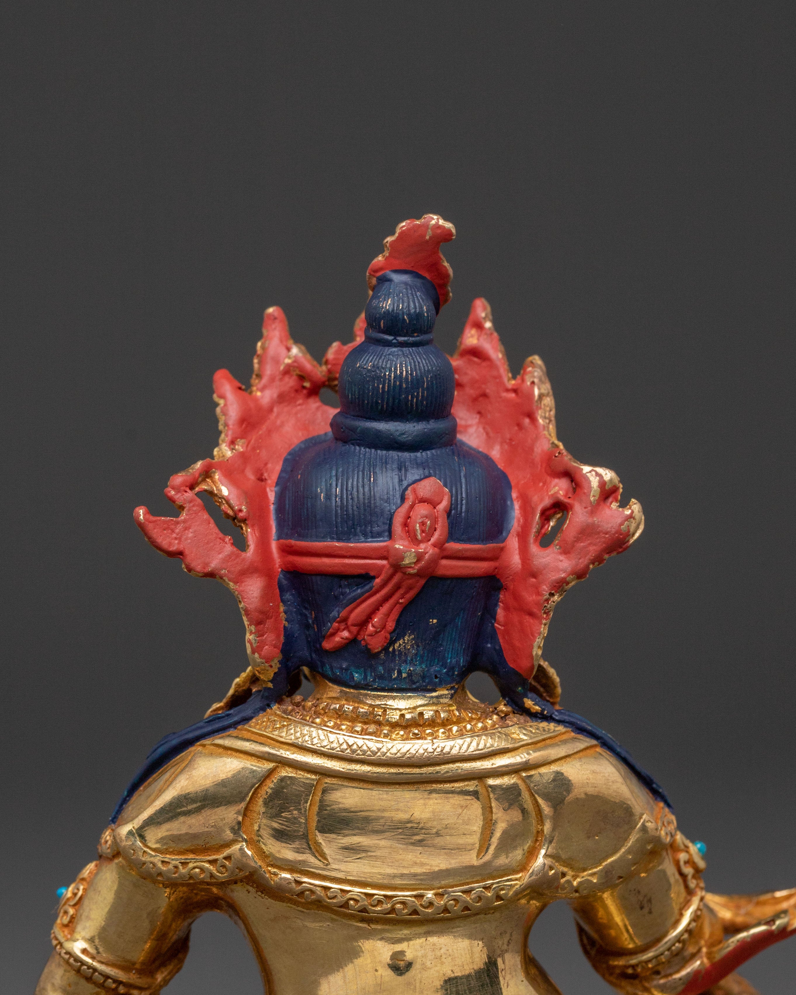 Dzambhala 24K Gold Gilded Statue with Copper Body
