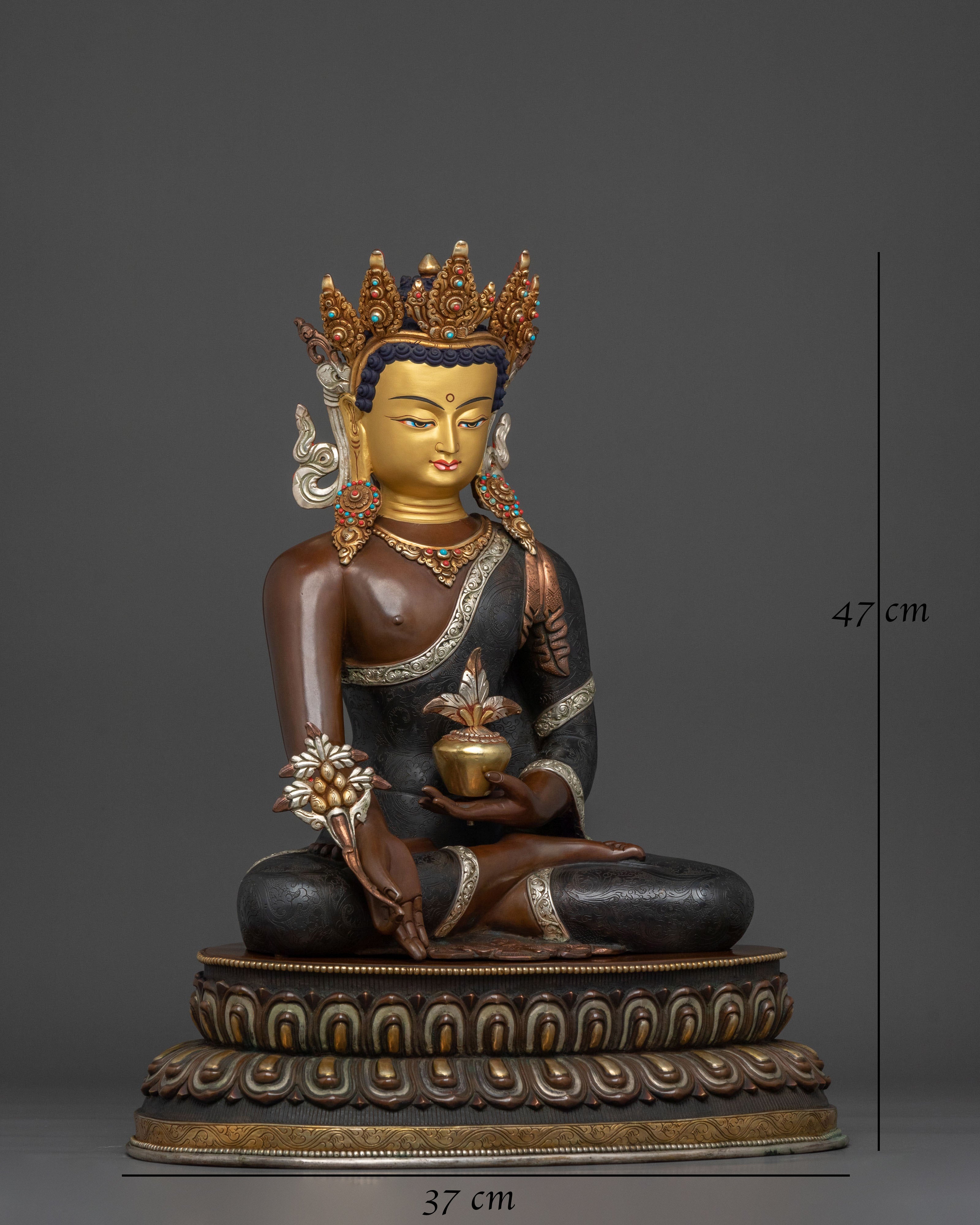 Three Buddhas Sacred Statues Collection | Traditional Buddhist Sculpture Set