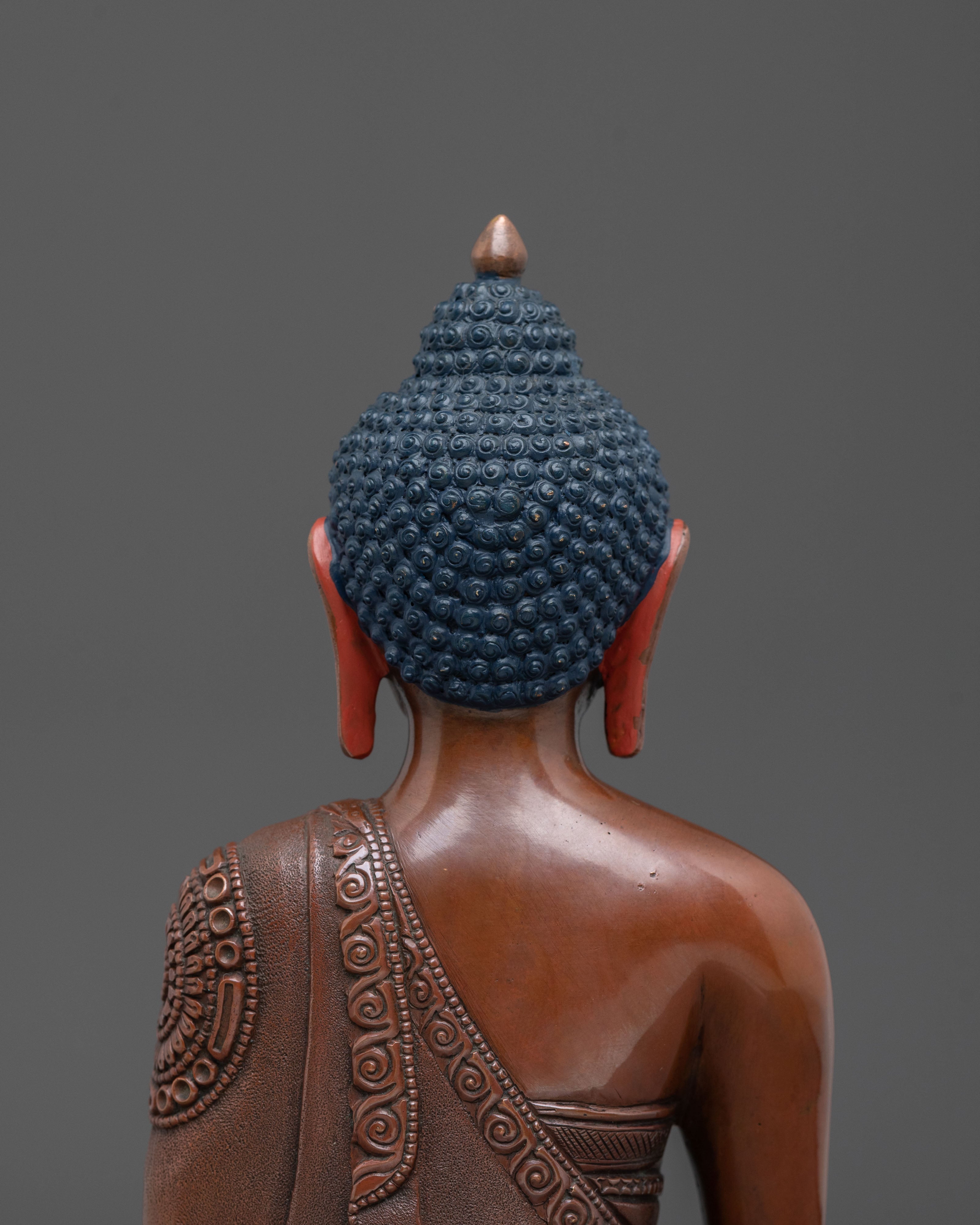 Shakyamuni Buddha Statue | Oxidized Figurine with Acrylic Painting
