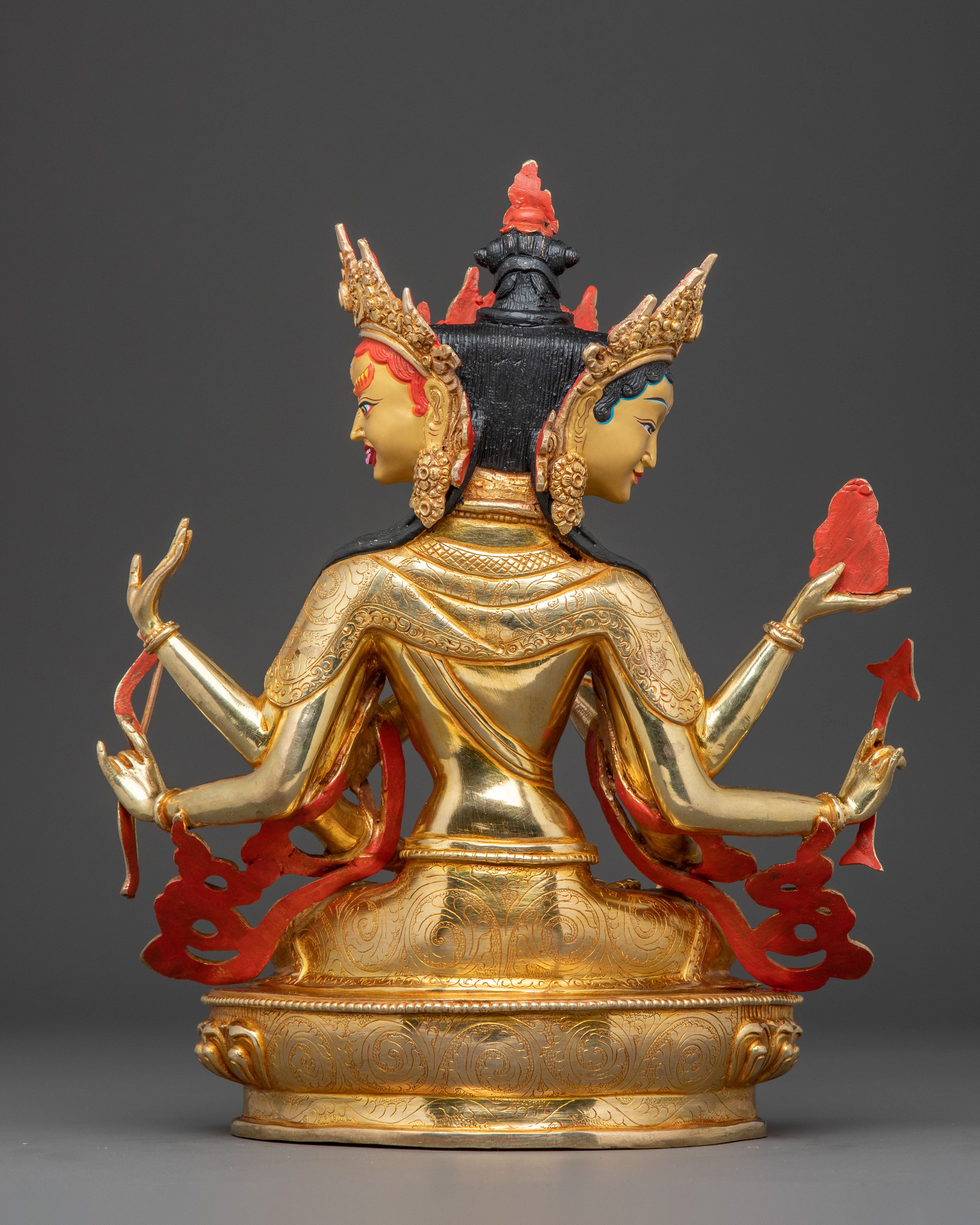Namgyalma Spiritual Statue: Radiant 24K Gold Gilded Copper