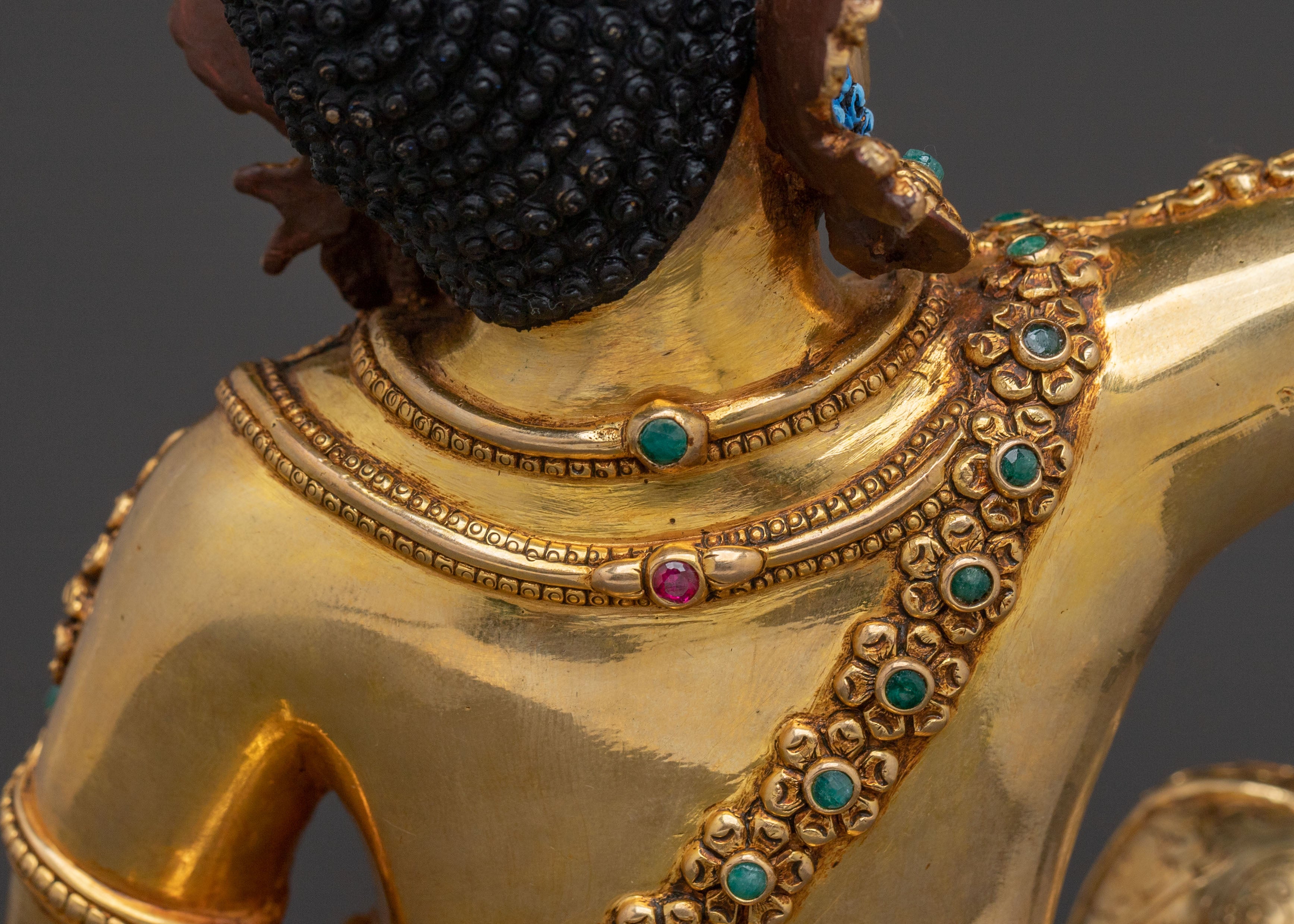 Virupa Golden Statue: Radiant Mahasiddha Sculpture