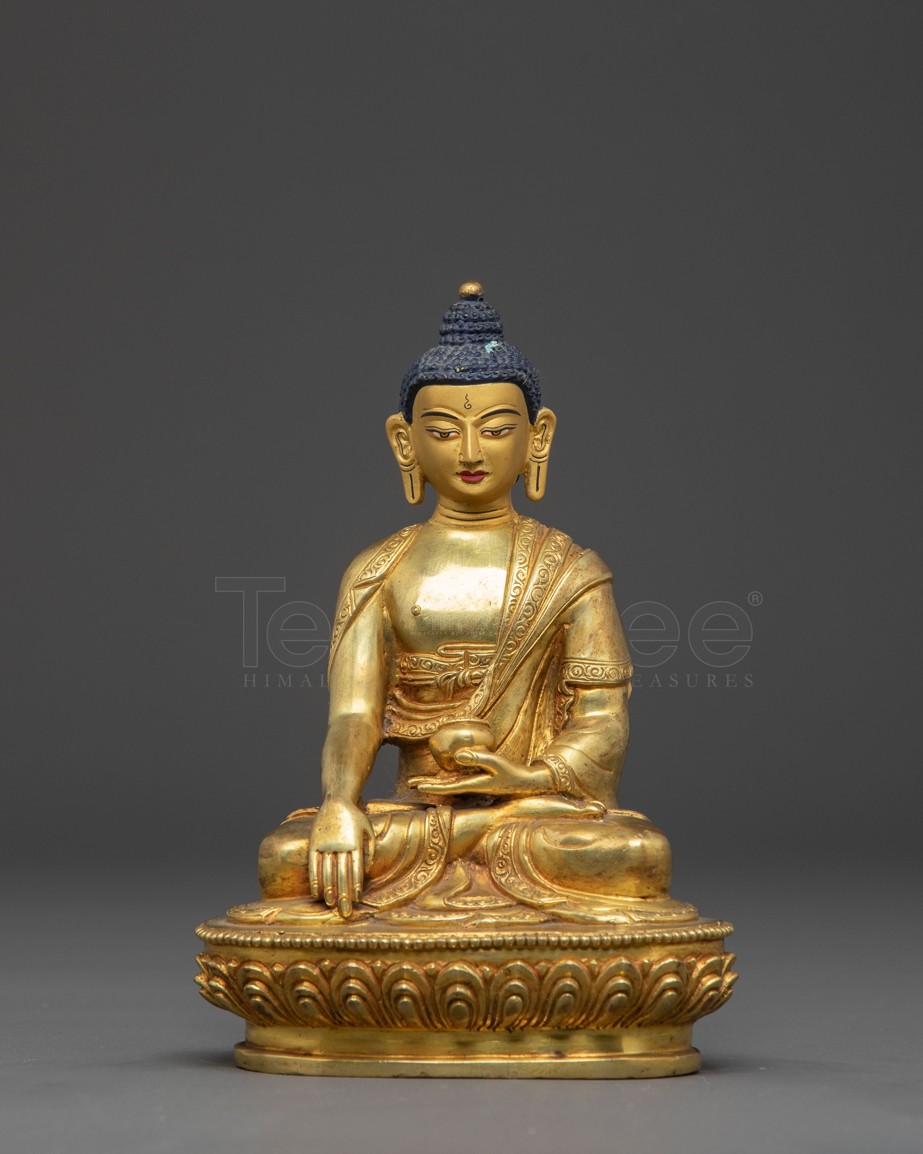 Gold Gilded Shakyamuni Buddha Sculpture