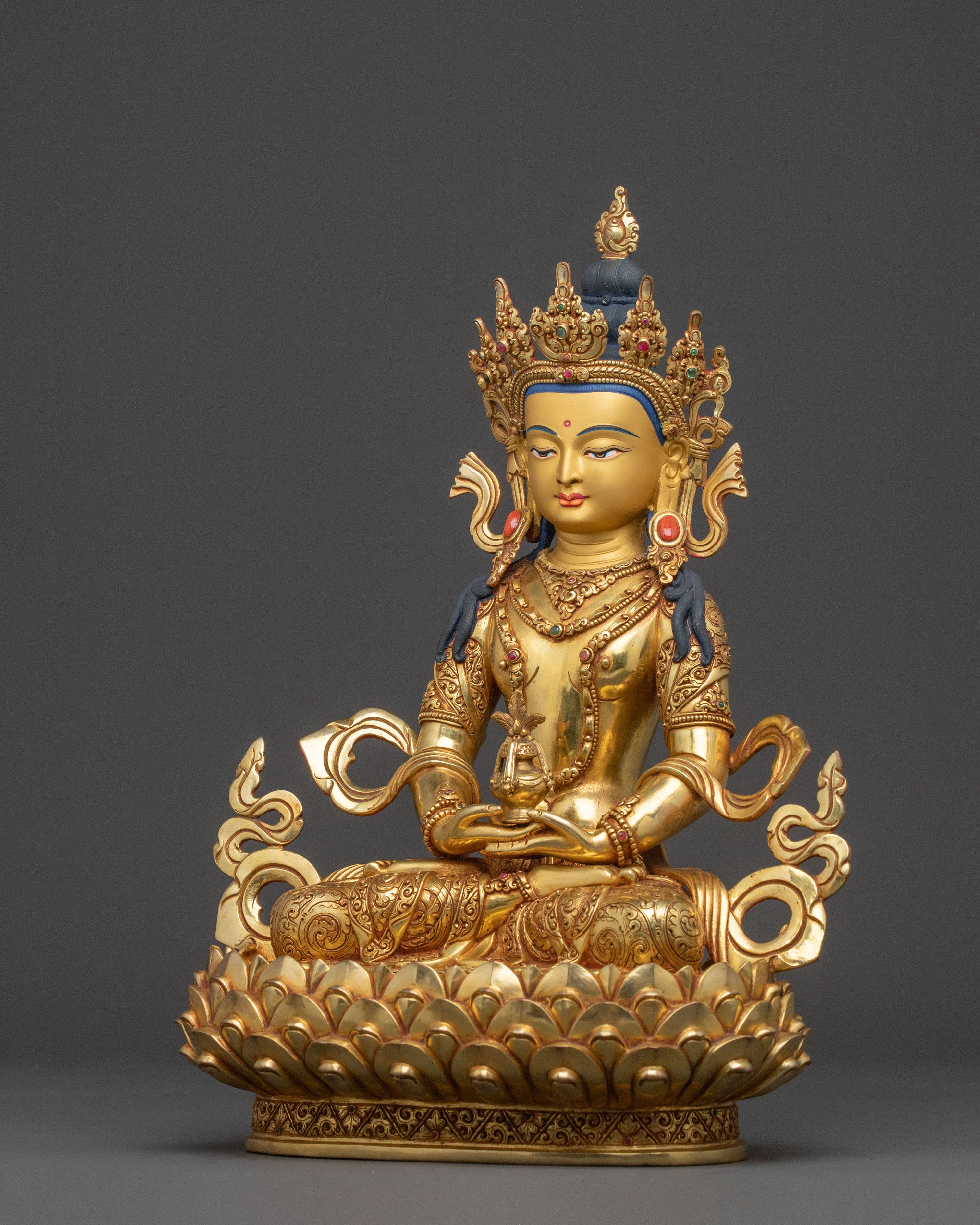 Golden Amitayus Blessing Statue | Eternal Life