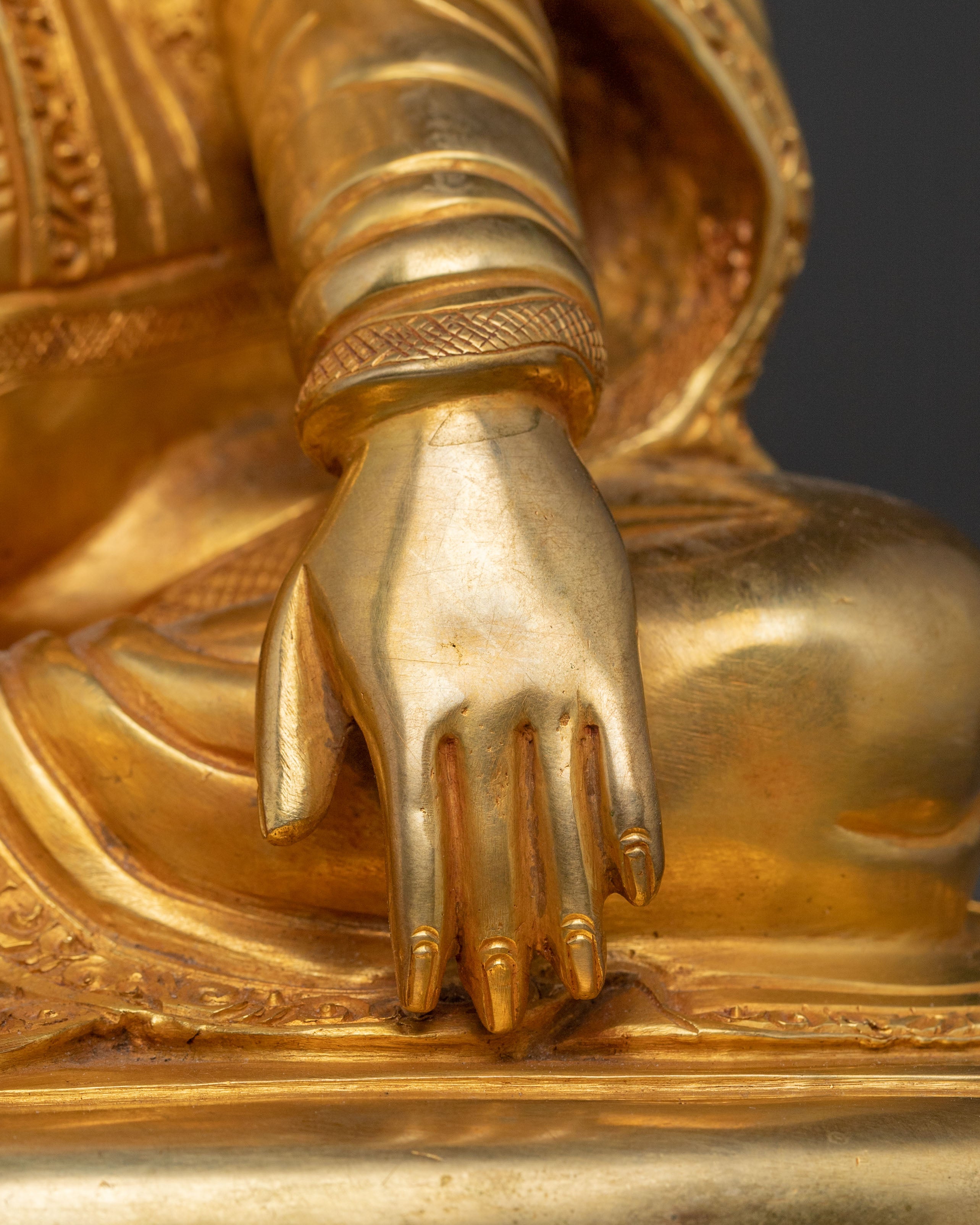 Kagyu Masters Golden Copper Statues Set