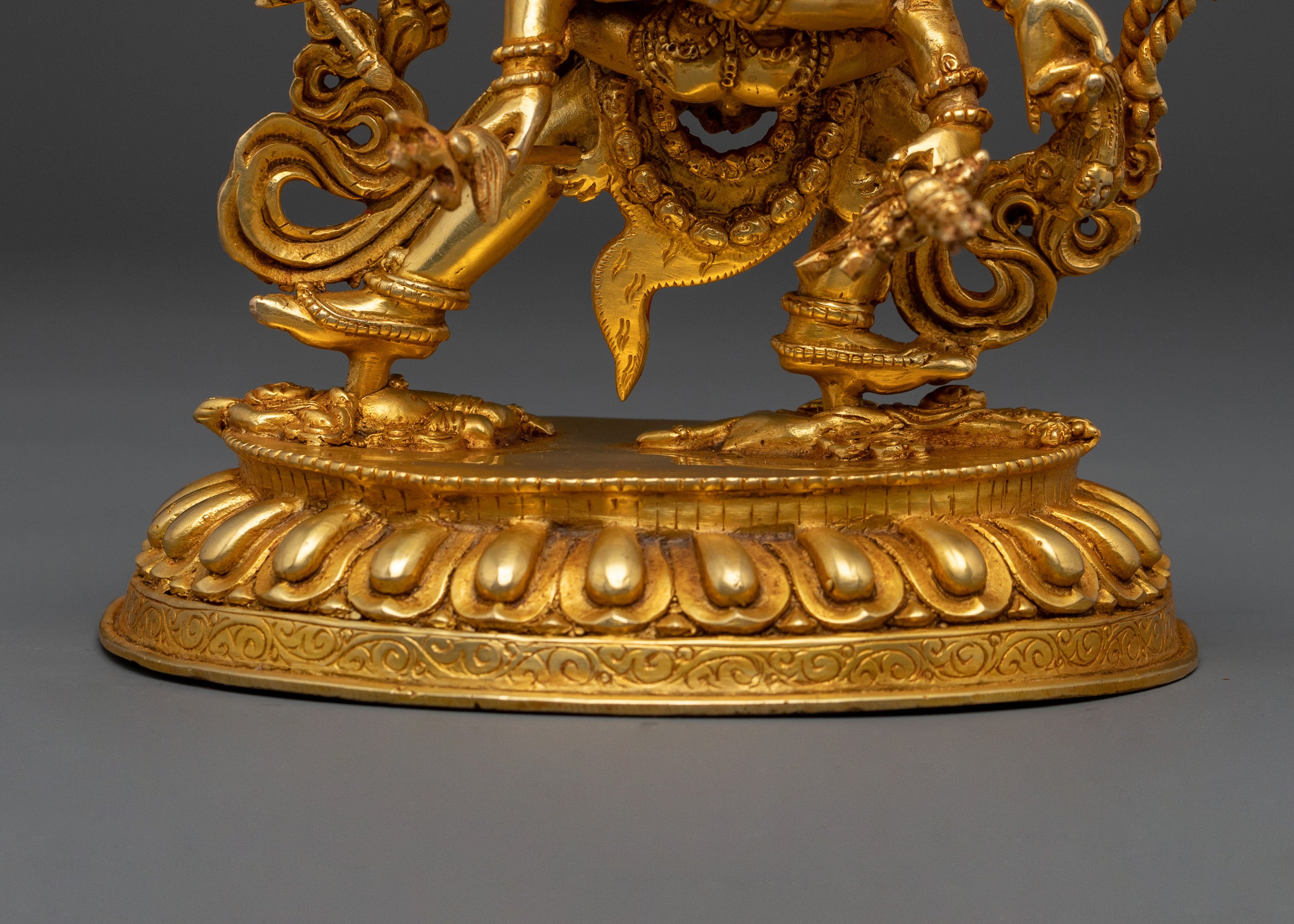 Chakrasamvara Sacred 24K Gold Gilded Statue with Consort