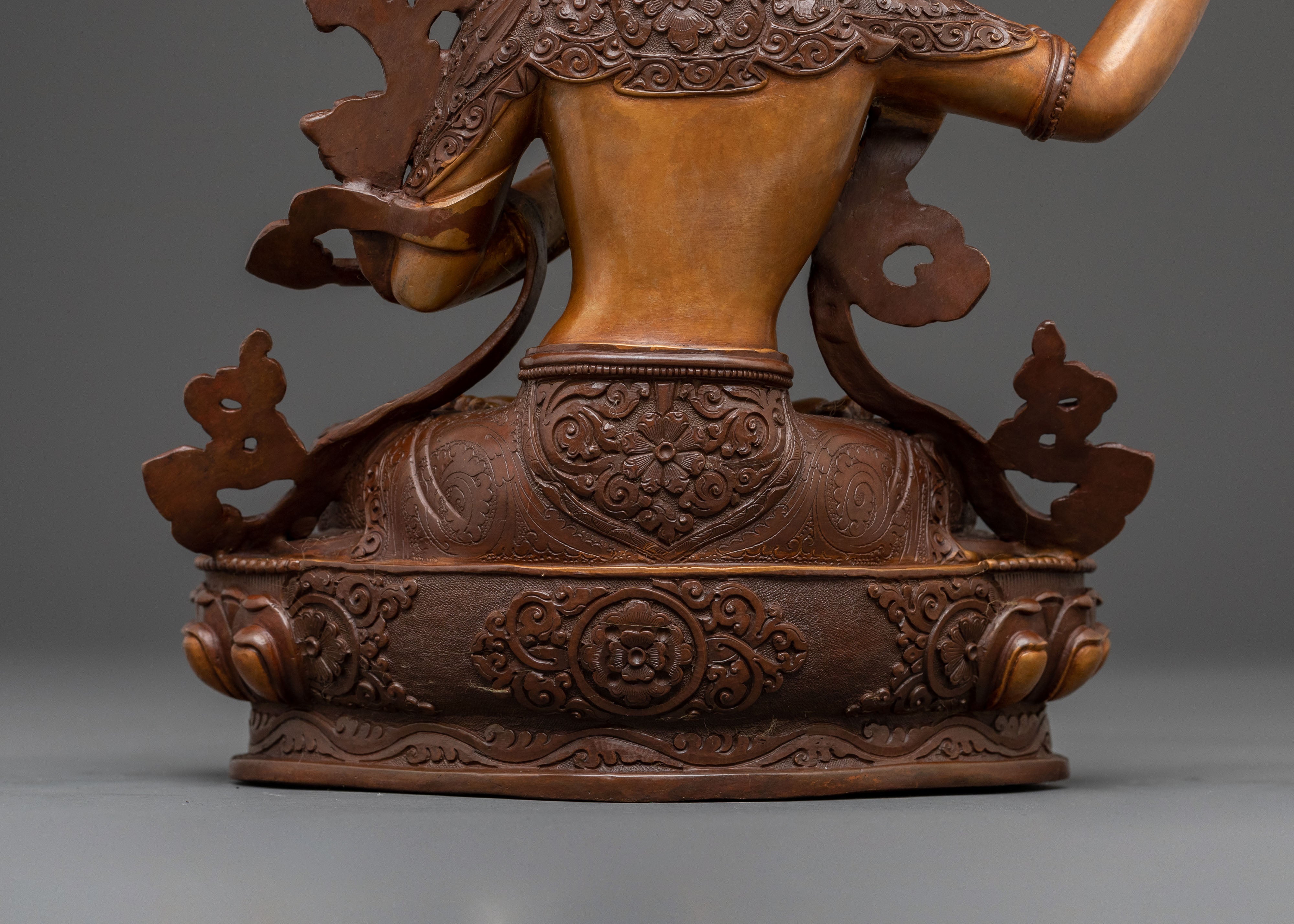 Manjushri Statue of Wisdom and Clarity – Oxidized Copper Statue