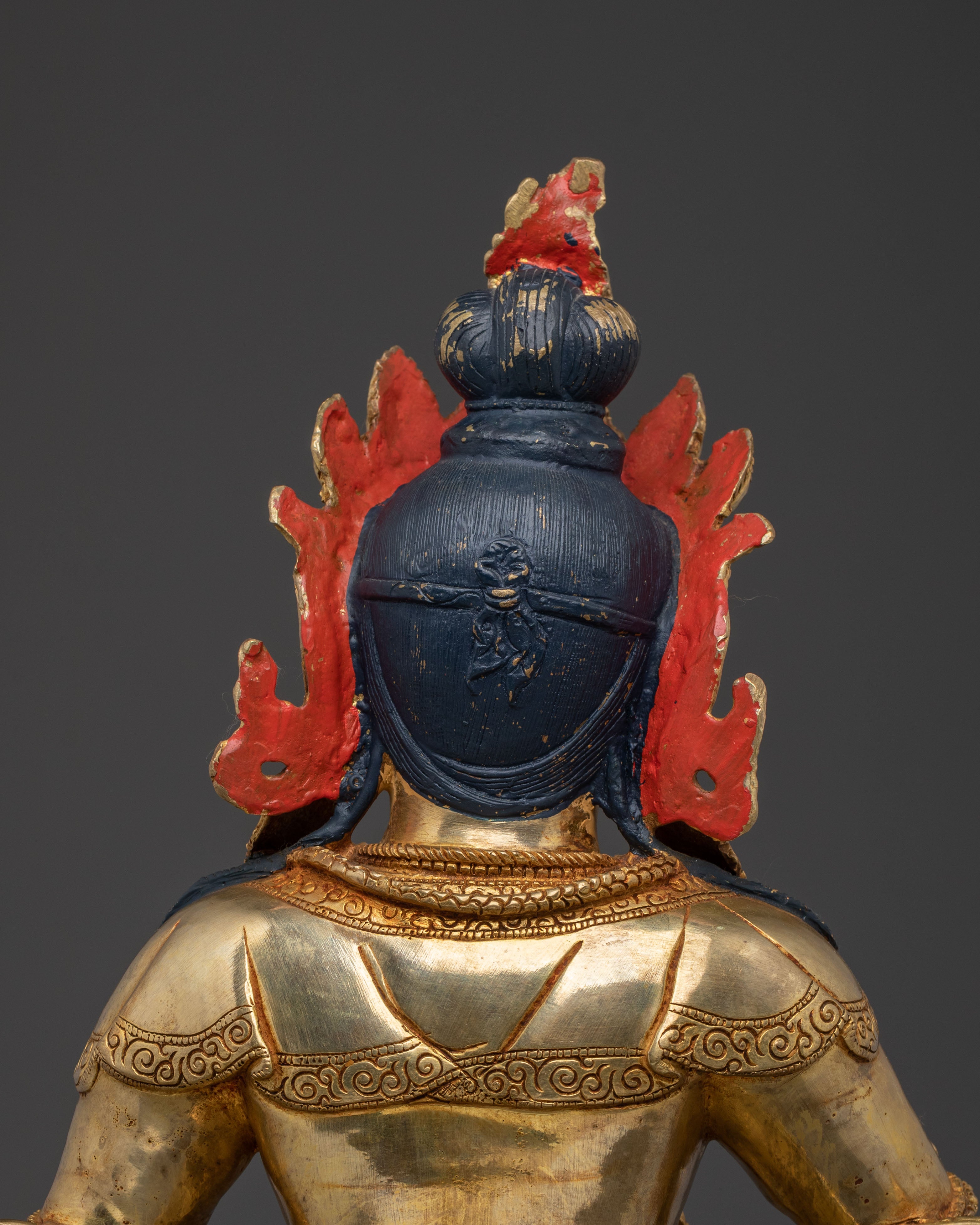 Dzambhala Statue of Sacred Wealth | Buddhist Wealth Deity Sculpture