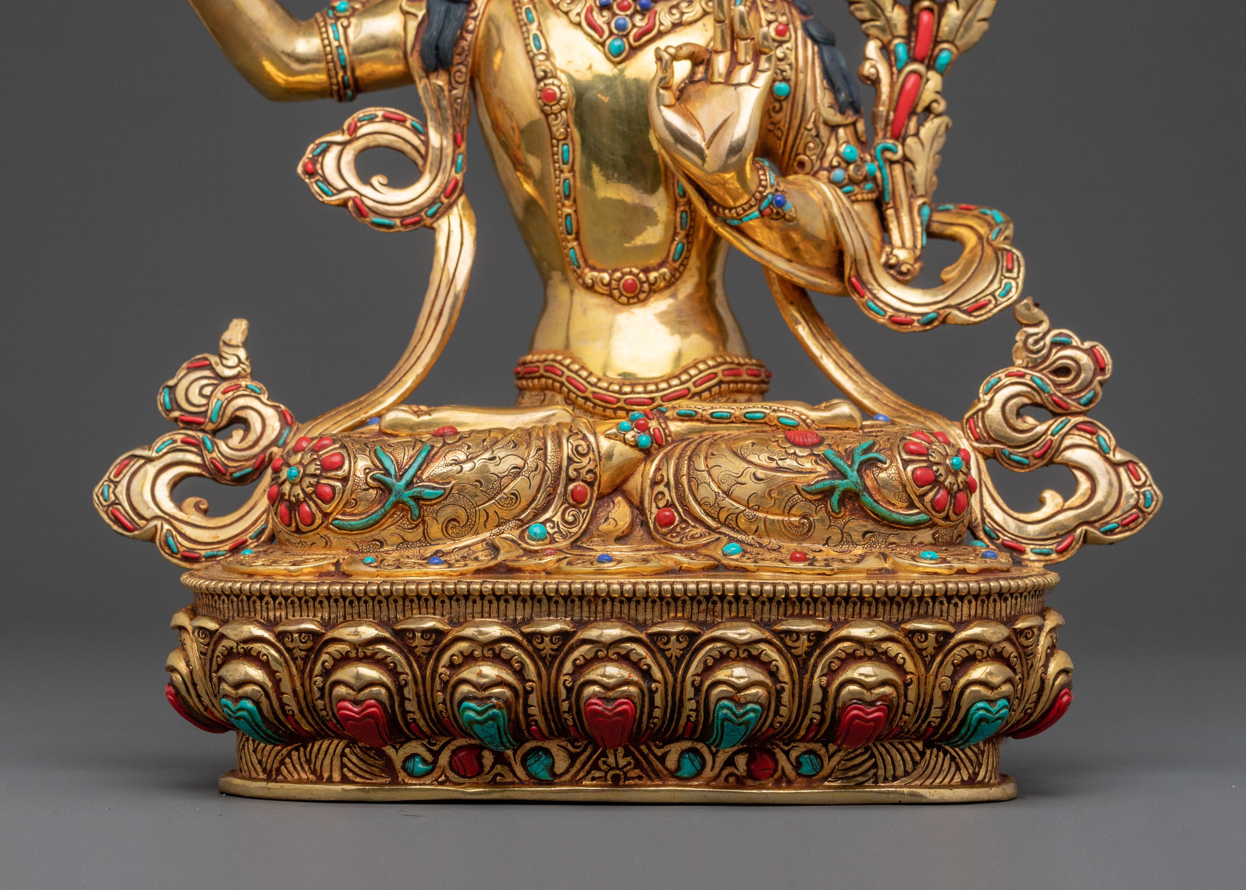 Manjushri Wisdom Buddha Statue | Sacred Bodhisattva Meditation Sculpture