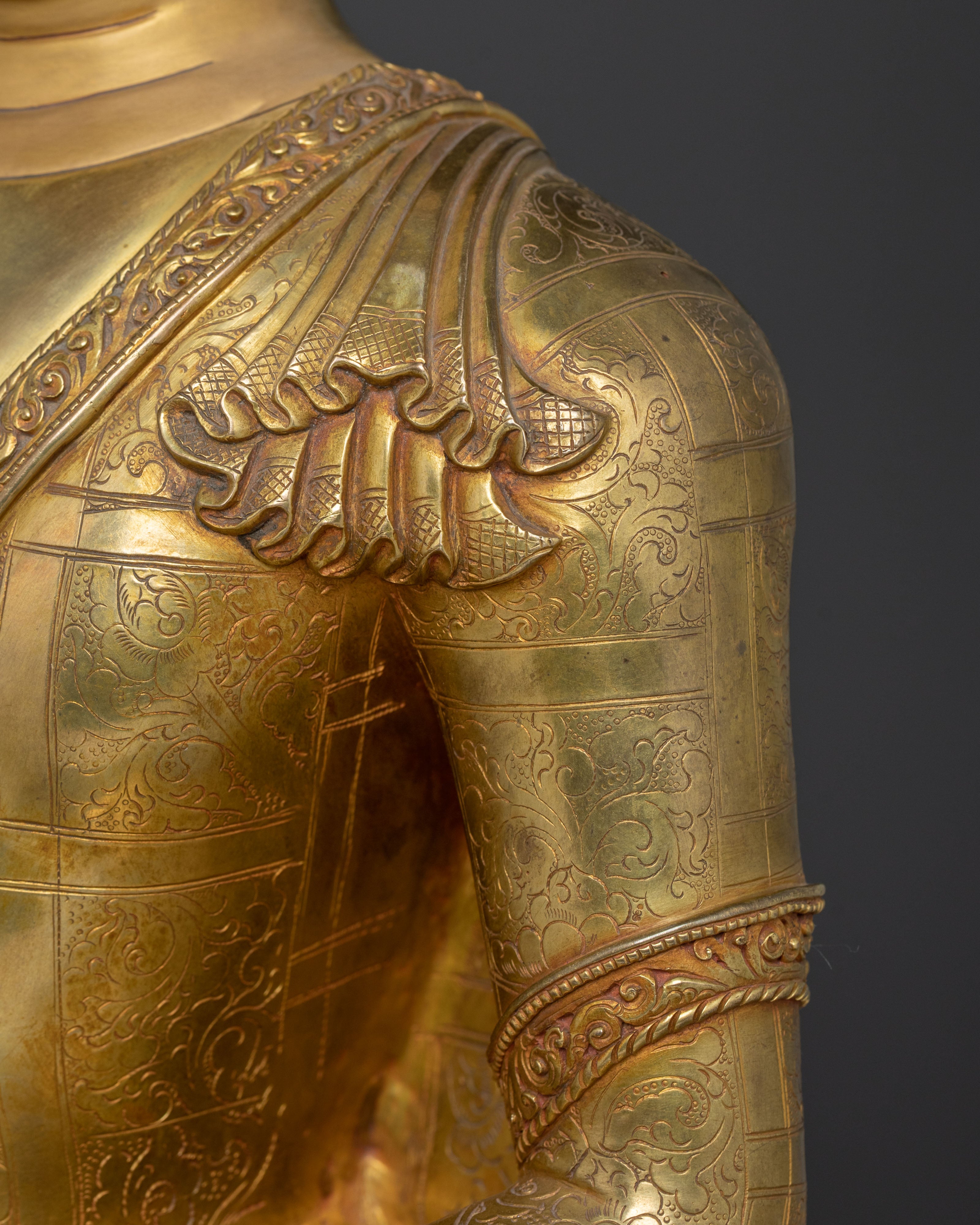 Tibetan Medicine Buddha Buddhist Statue | 24K Gold Gilded