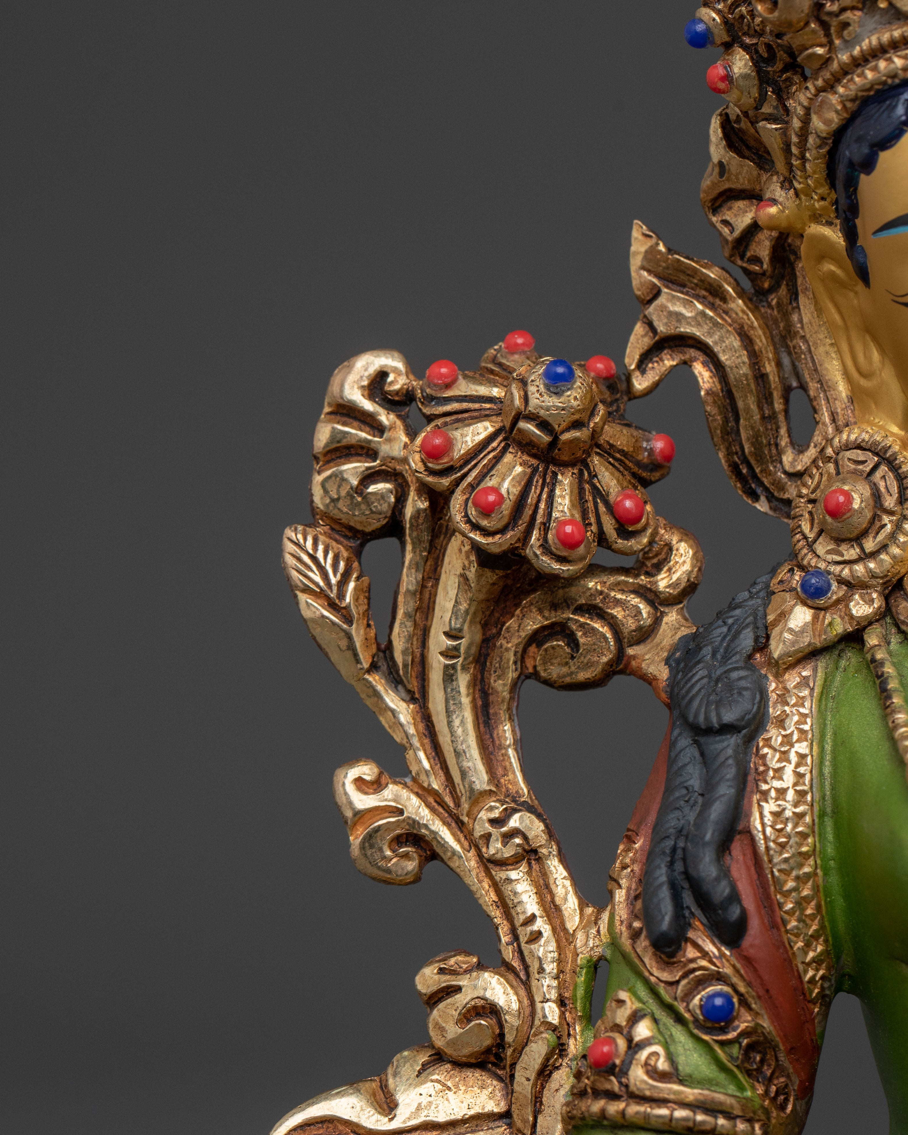 Green Tara Statue: Himalayan Buddhist Guardian