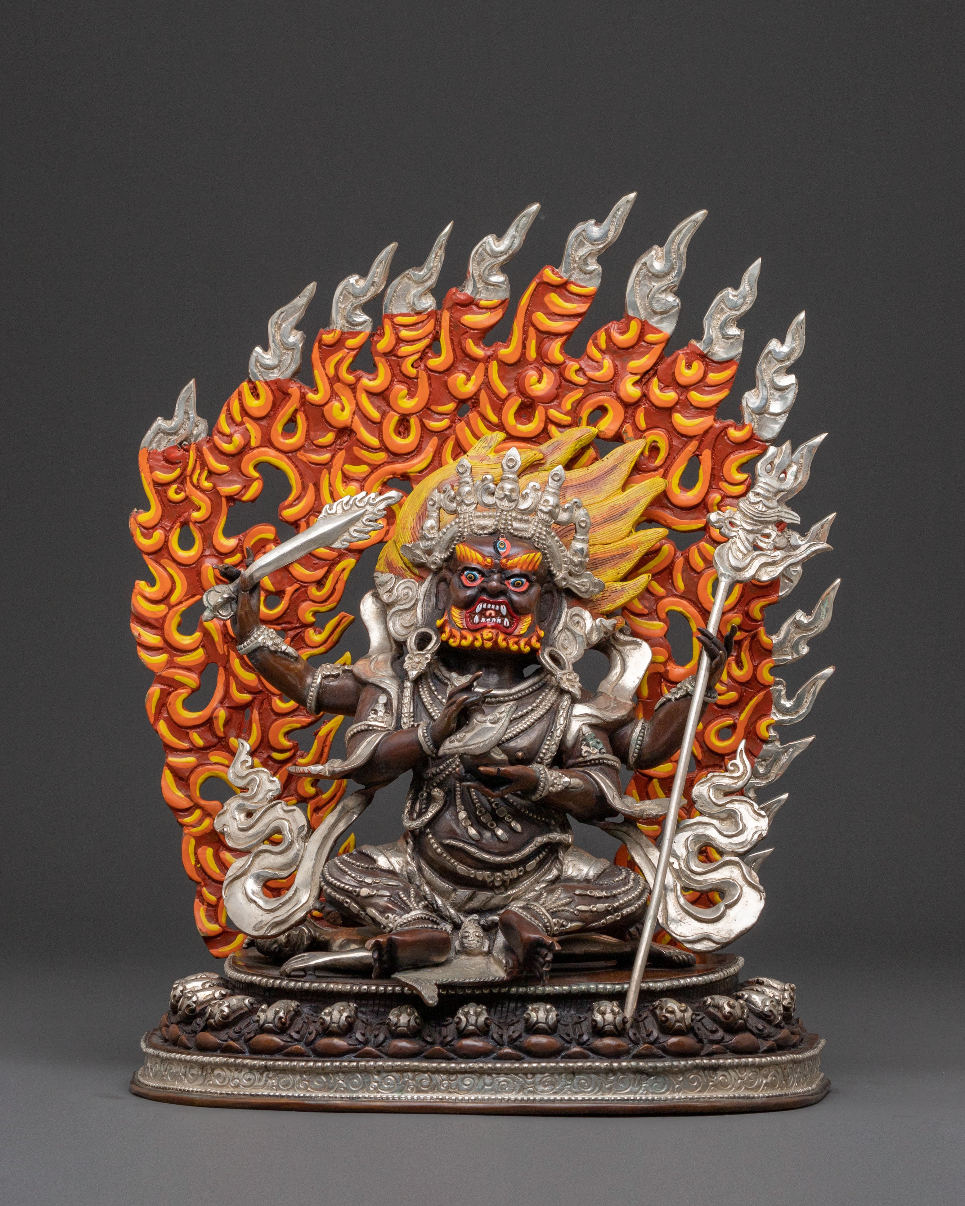 4 Armed Mahakala Statue for Spiritual Spaces