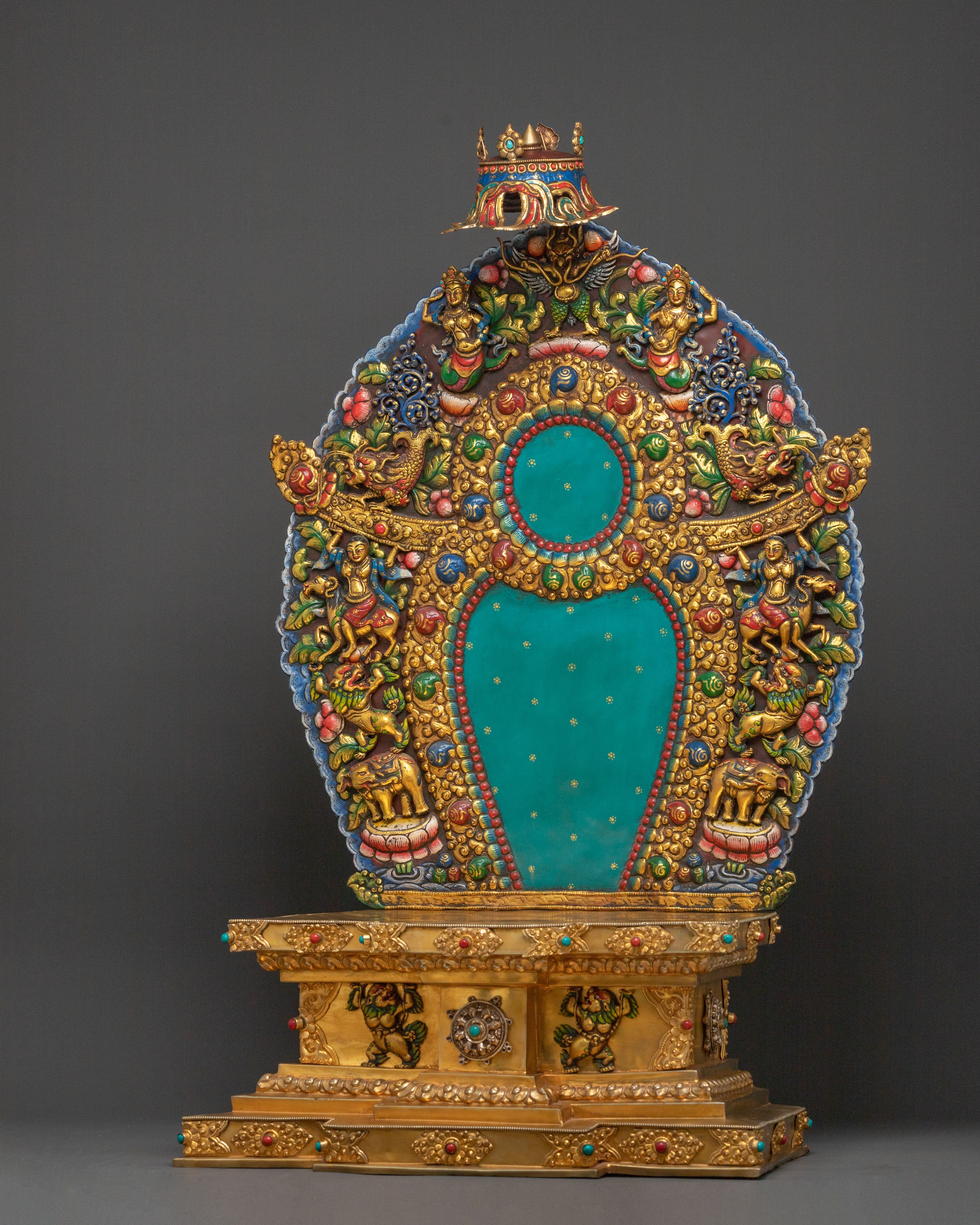 Sacred Throne: 24K Gold Gilded Art