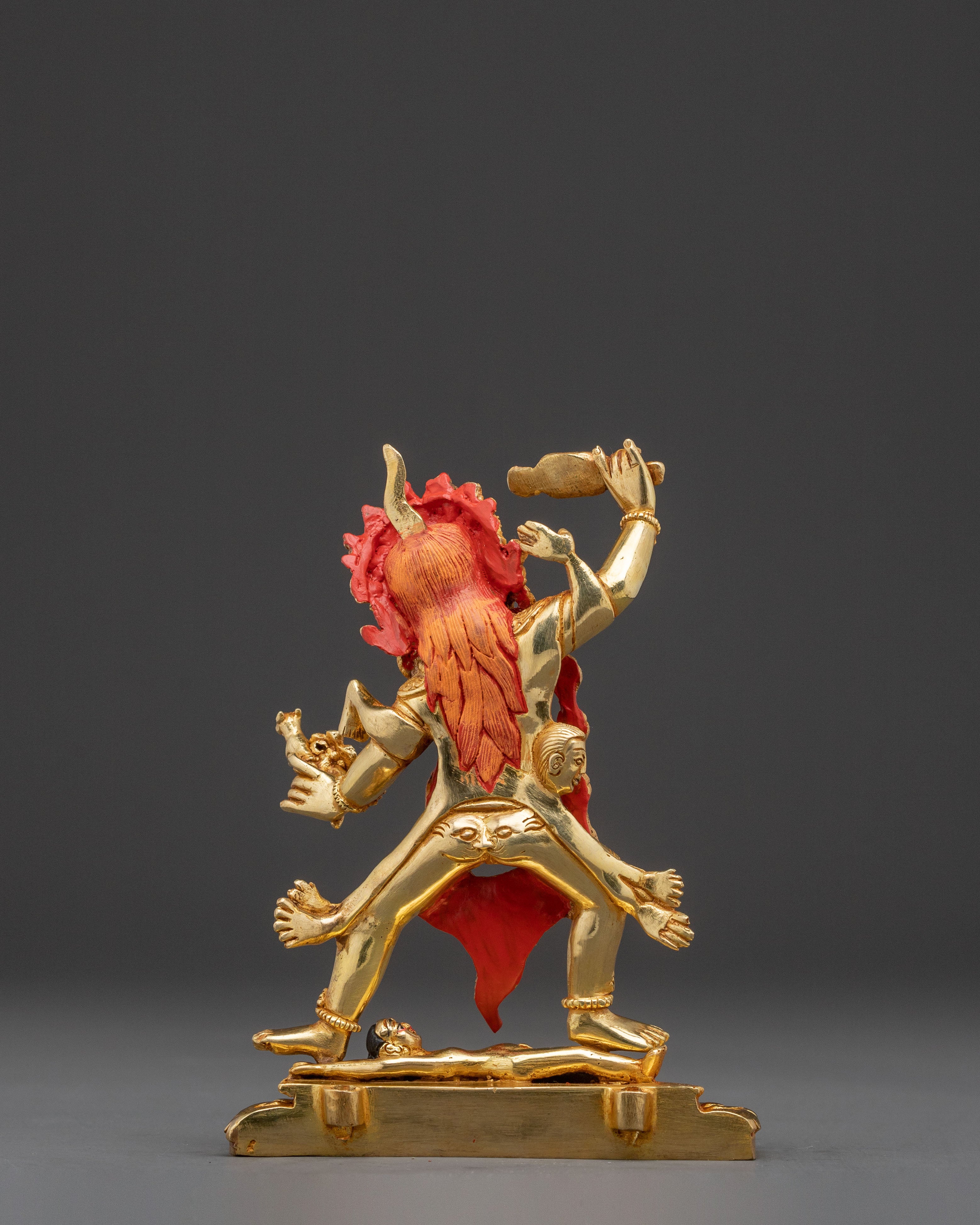 24k Gold Gilded Ekajati Statue: Fierce Protector