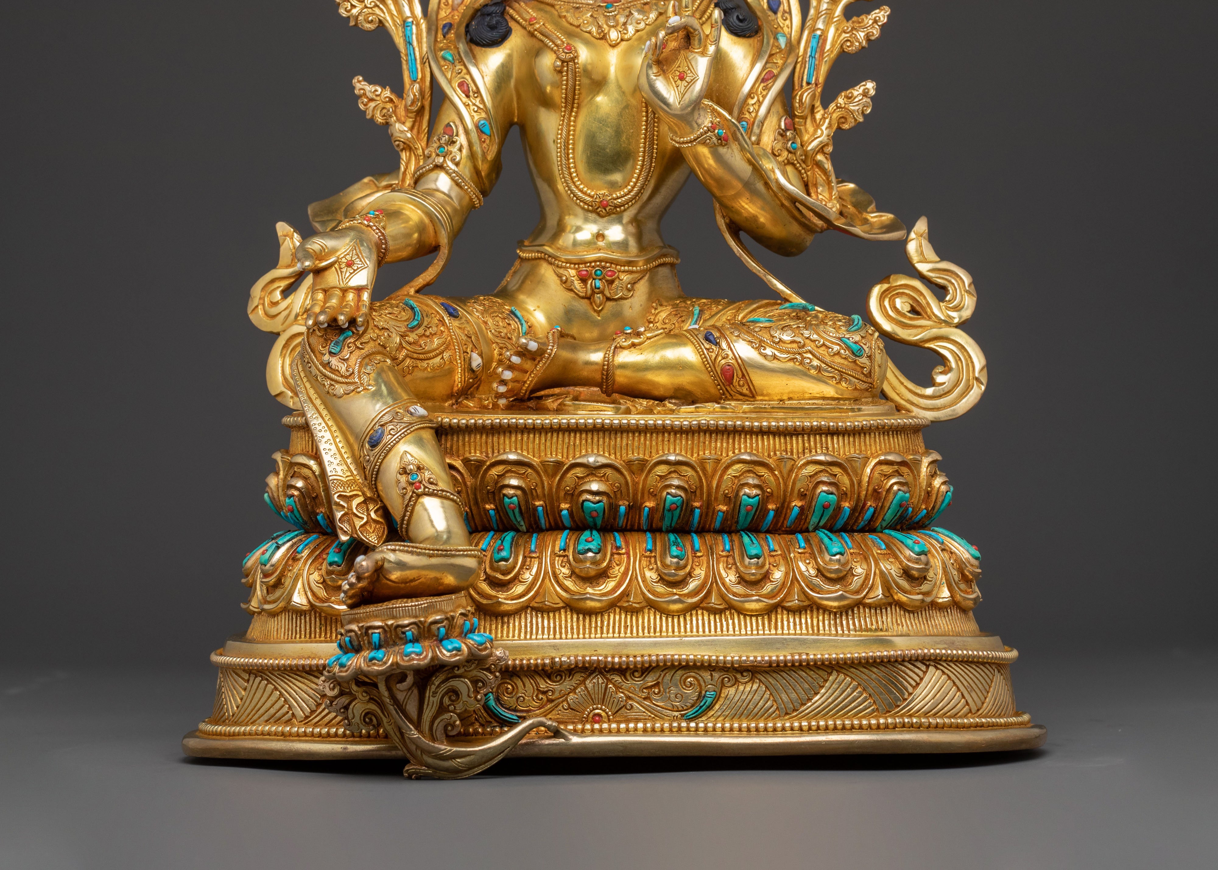 Protector Green Tara Traditional Statue | Altar Decor