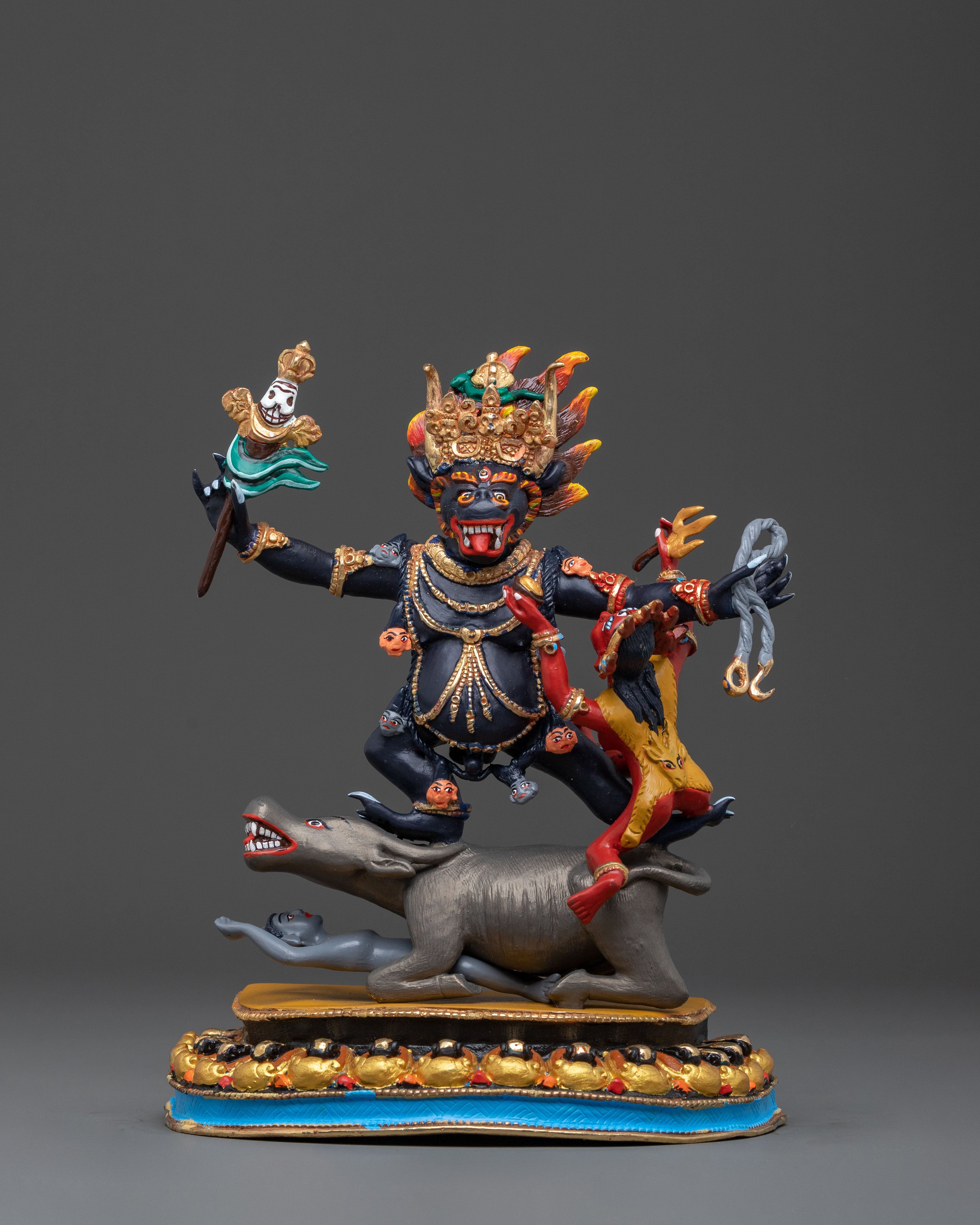 Yama Dharmaraja Wrathful Deity Statue for Altar & Meditation