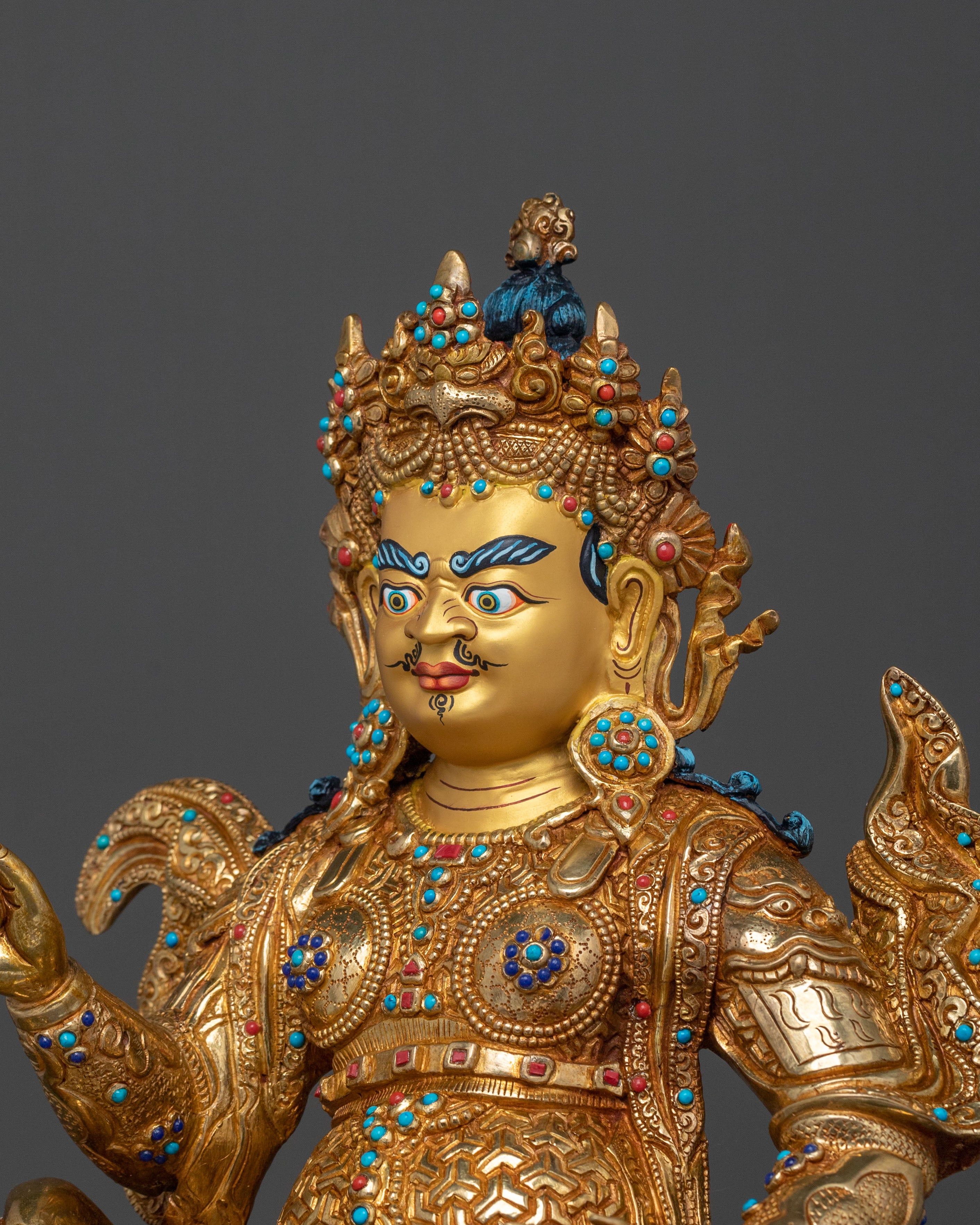 Buddhist Wealth Deity Namtoshe Statue | Traditional Himalayan Figurine